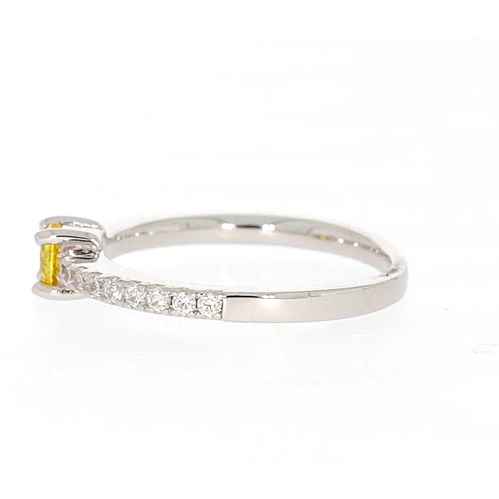 Sterling Silver Cubic Zirconia Stacker Ring - Image 20
