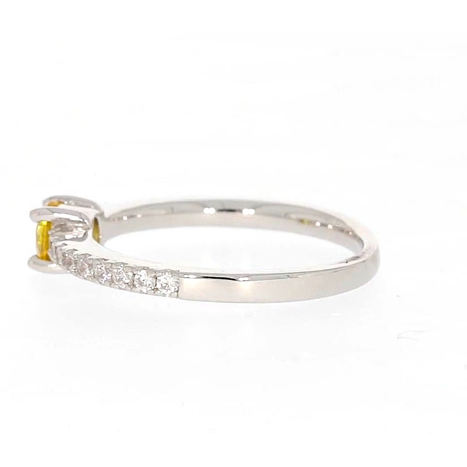 Sterling Silver Cubic Zirconia Stacker Ring - Image 22
