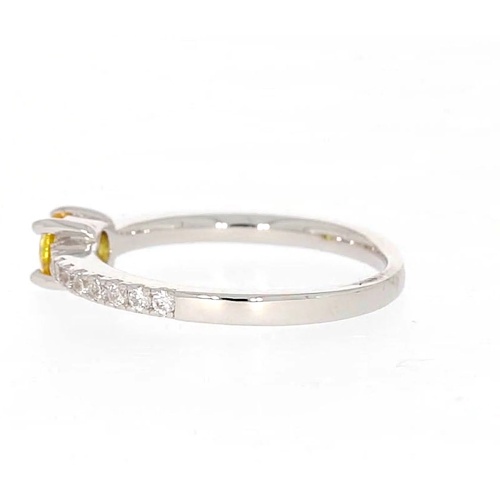 Sterling Silver Cubic Zirconia Stacker Ring - Image 23