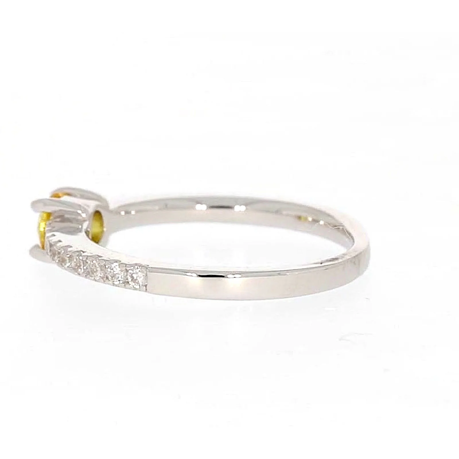 Sterling Silver Cubic Zirconia Stacker Ring - Image 24
