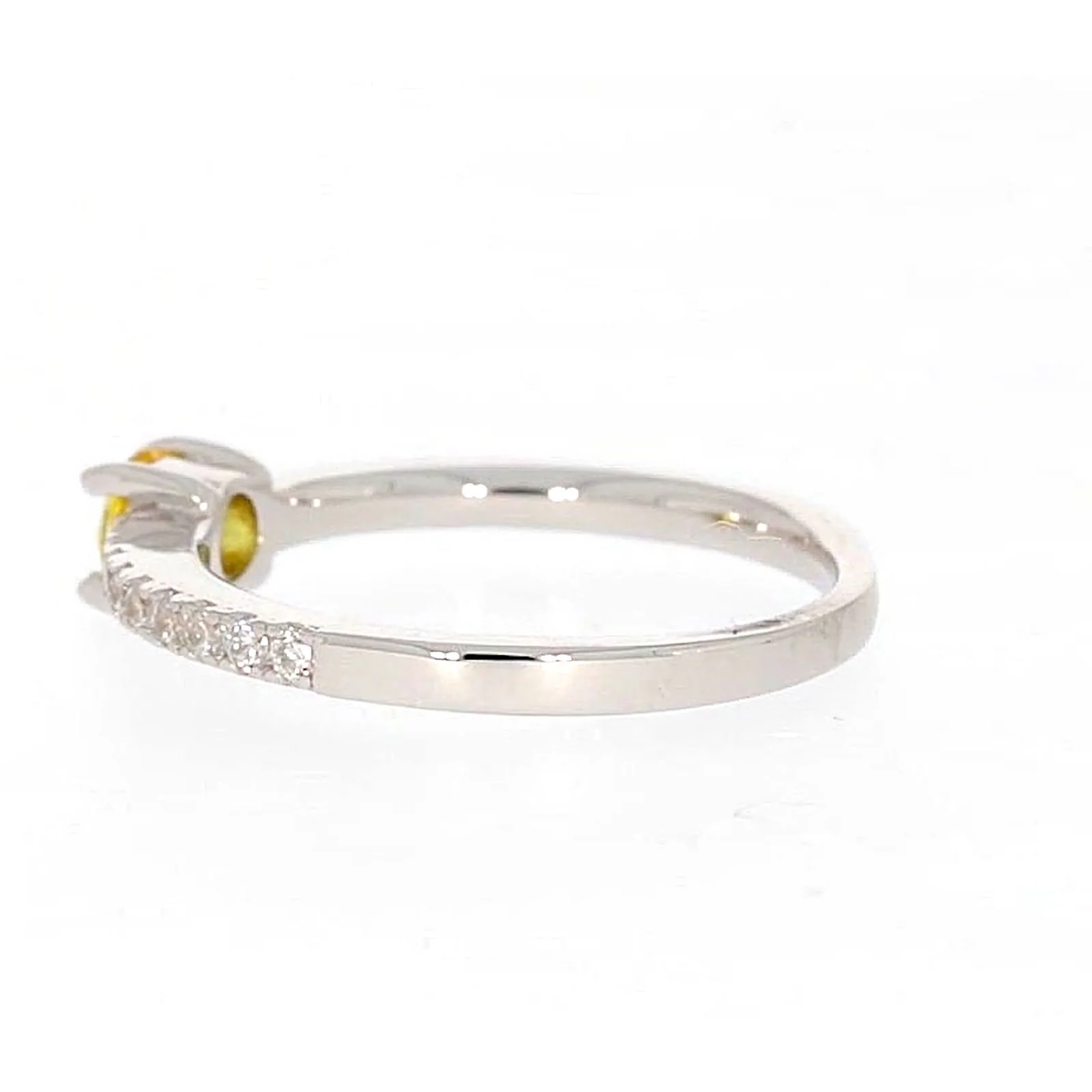 Sterling Silver Cubic Zirconia Stacker Ring - Image 25