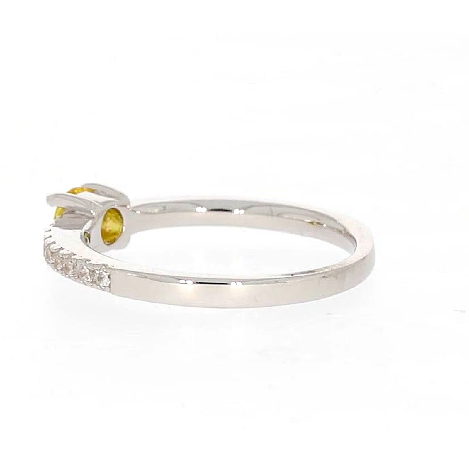 Sterling Silver Cubic Zirconia Stacker Ring - Image 27