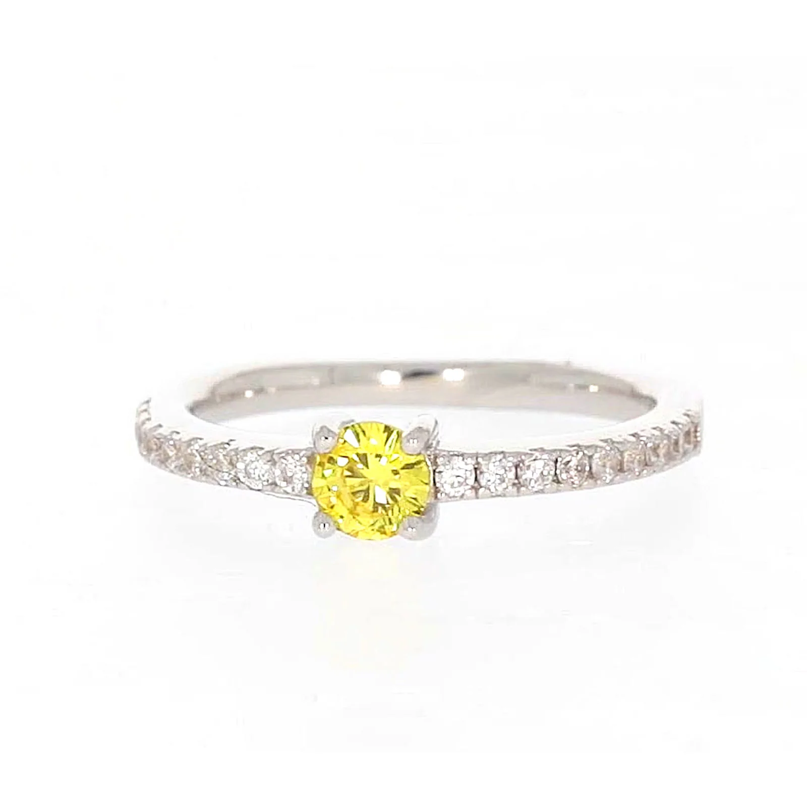 Sterling Silver Cubic Zirconia Stacker Ring - Image 3
