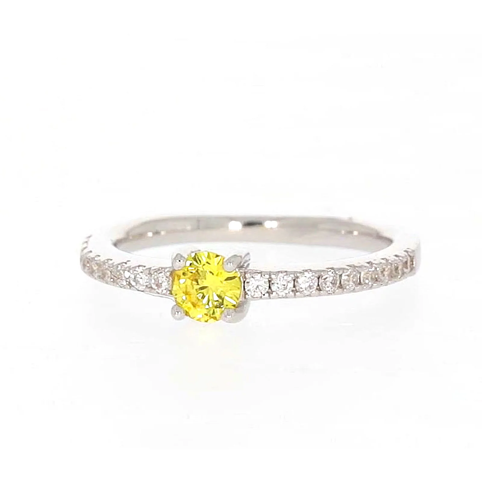Sterling Silver Cubic Zirconia Stacker Ring - Image 4