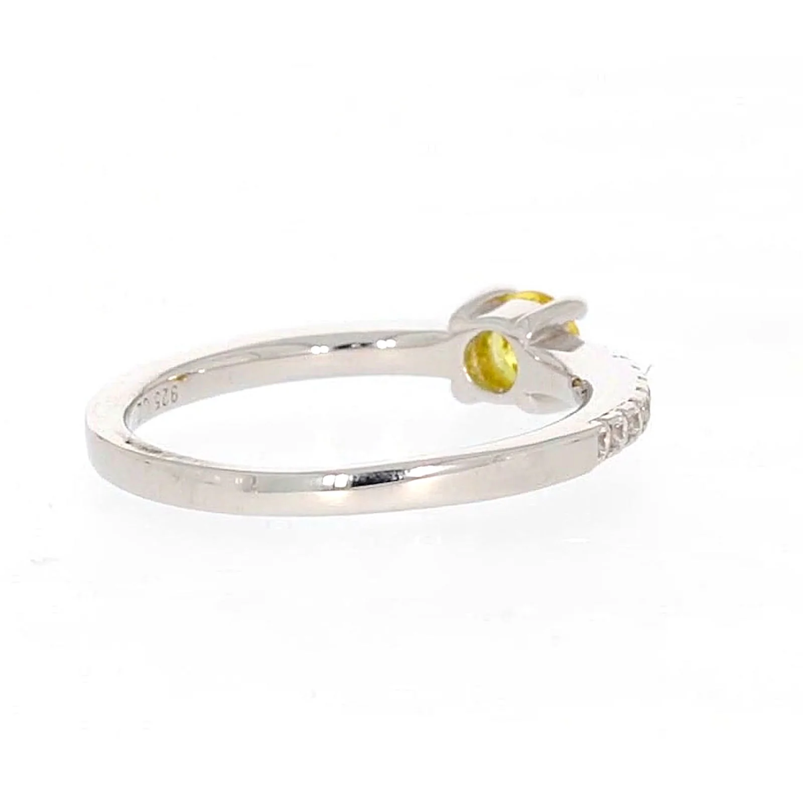 Sterling Silver Cubic Zirconia Stacker Ring - Image 46