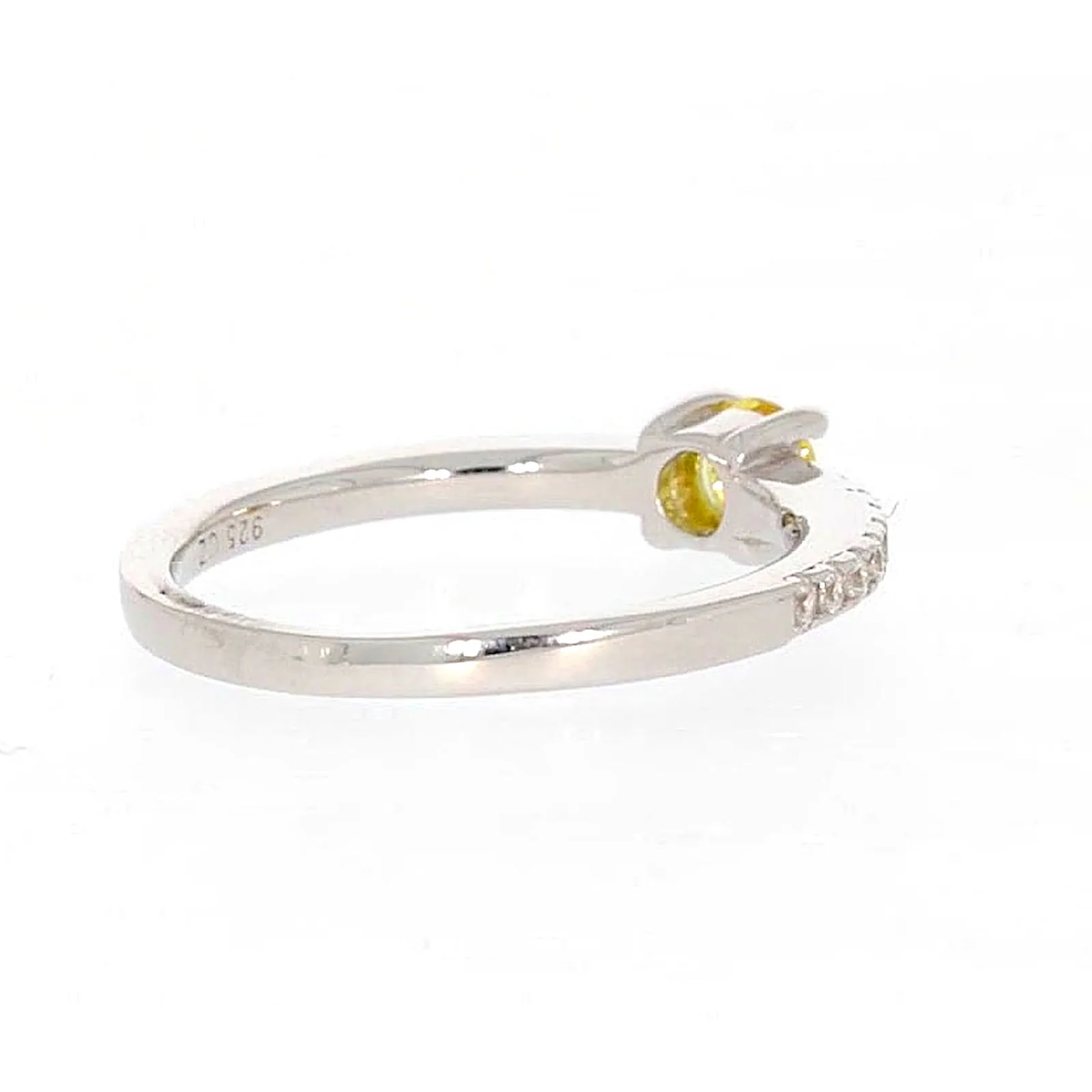 Sterling Silver Cubic Zirconia Stacker Ring - Image 47