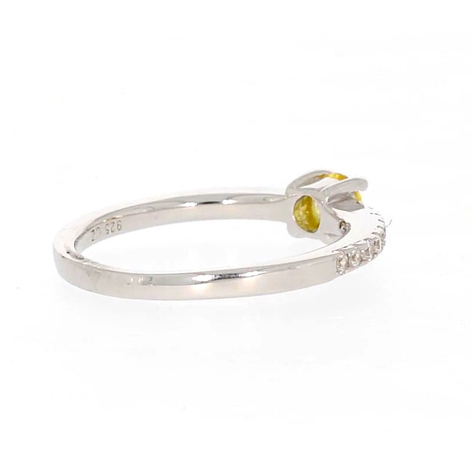 Sterling Silver Cubic Zirconia Stacker Ring - Image 48