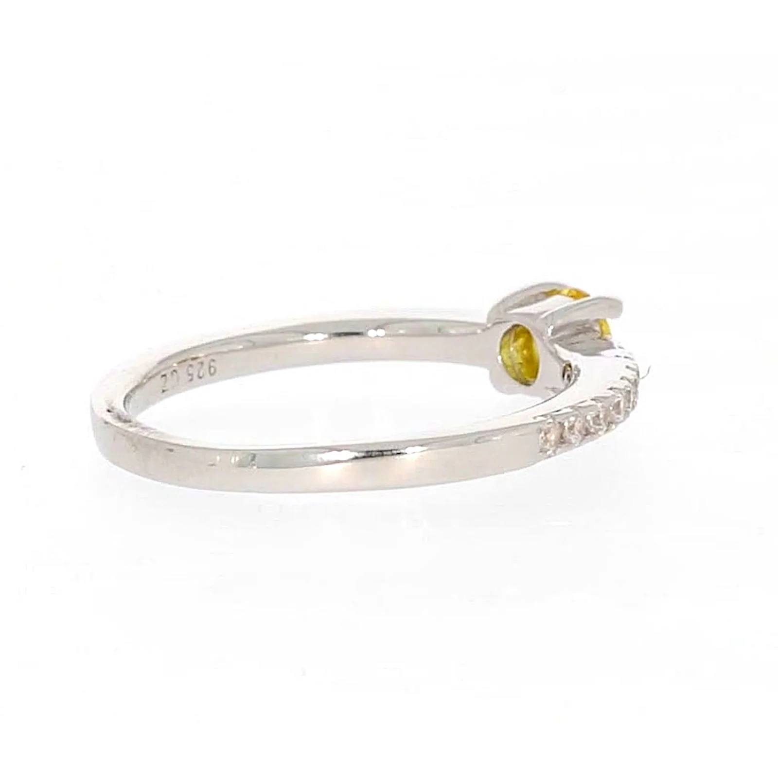 Sterling Silver Cubic Zirconia Stacker Ring - Image 49