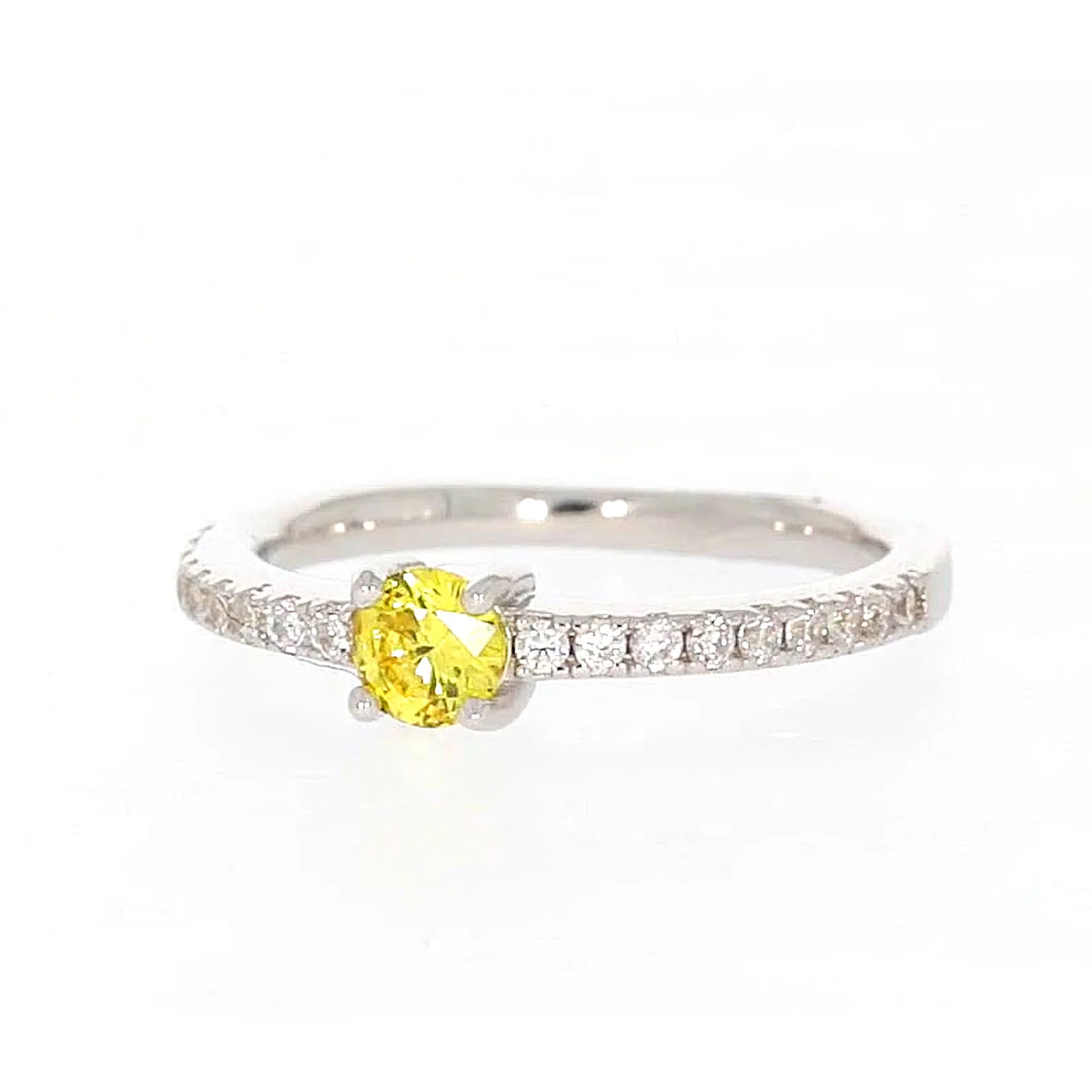 Sterling Silver Cubic Zirconia Stacker Ring - Image 5