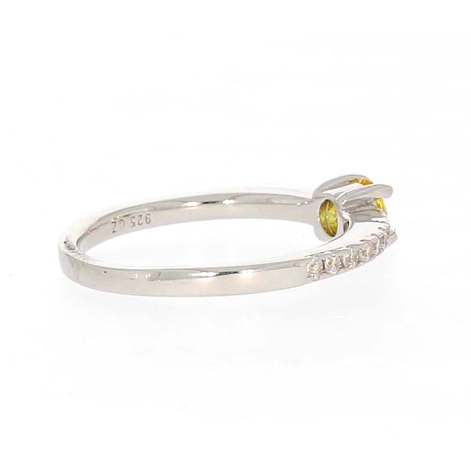 Sterling Silver Cubic Zirconia Stacker Ring - Image 51