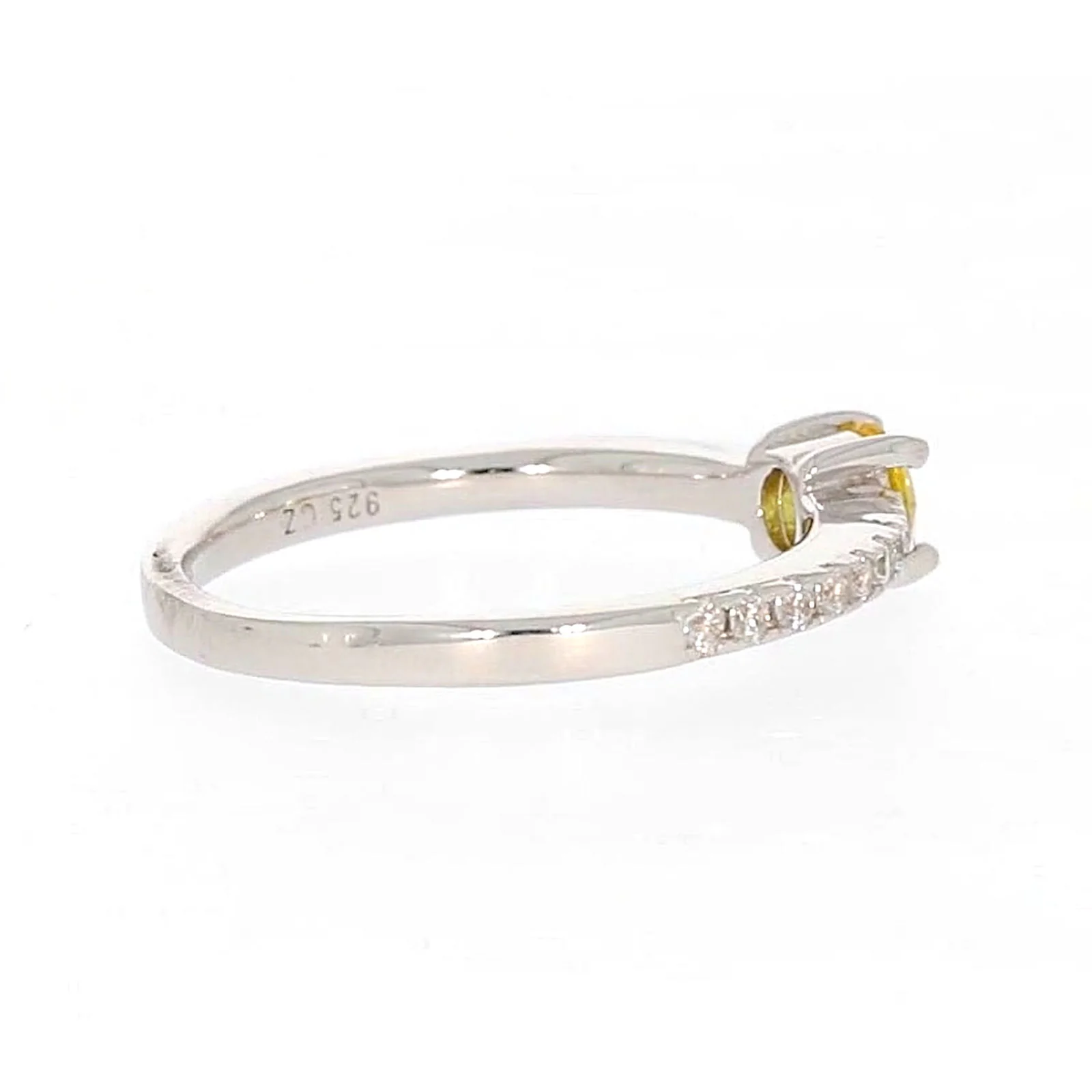 Sterling Silver Cubic Zirconia Stacker Ring - Image 52