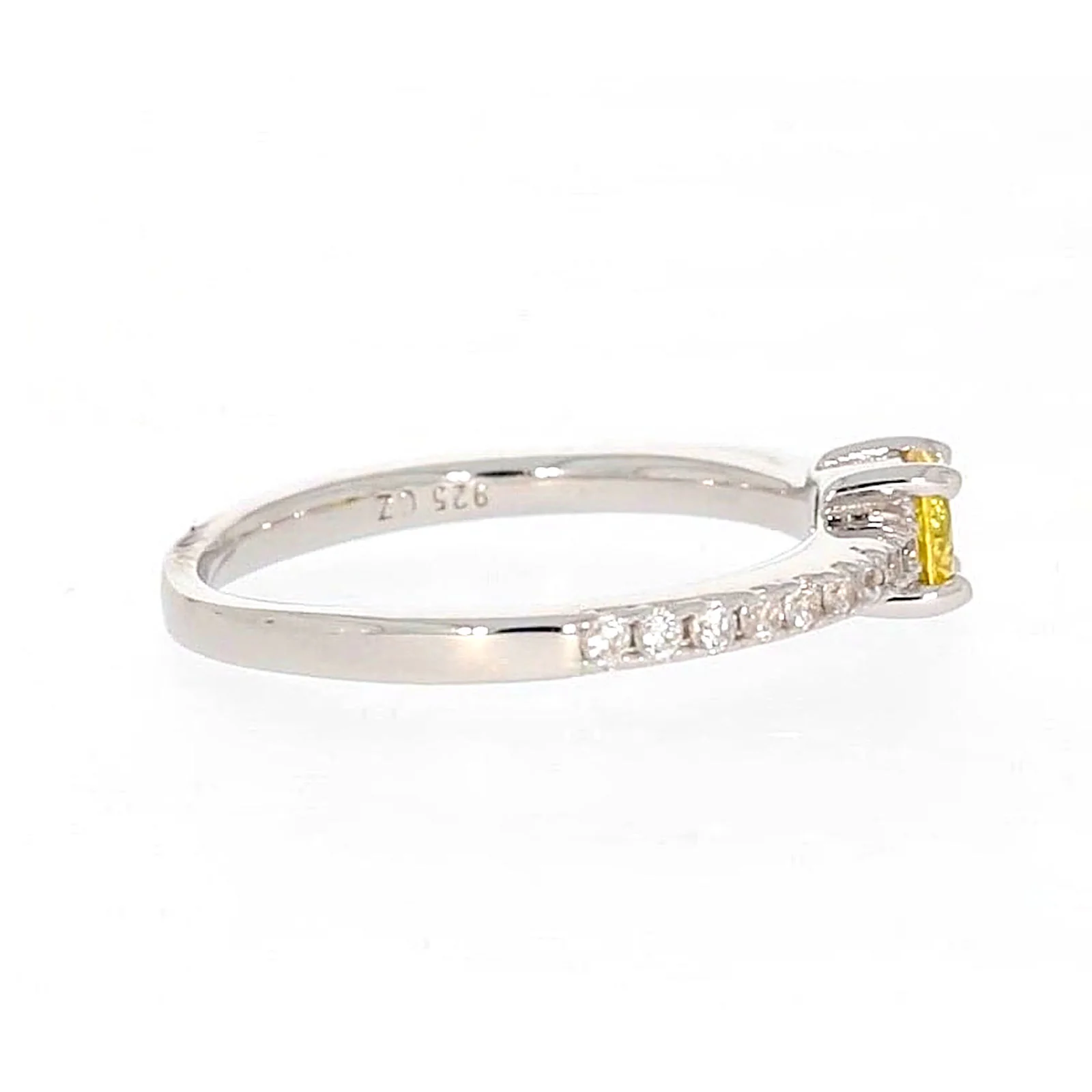 Sterling Silver Cubic Zirconia Stacker Ring - Image 56