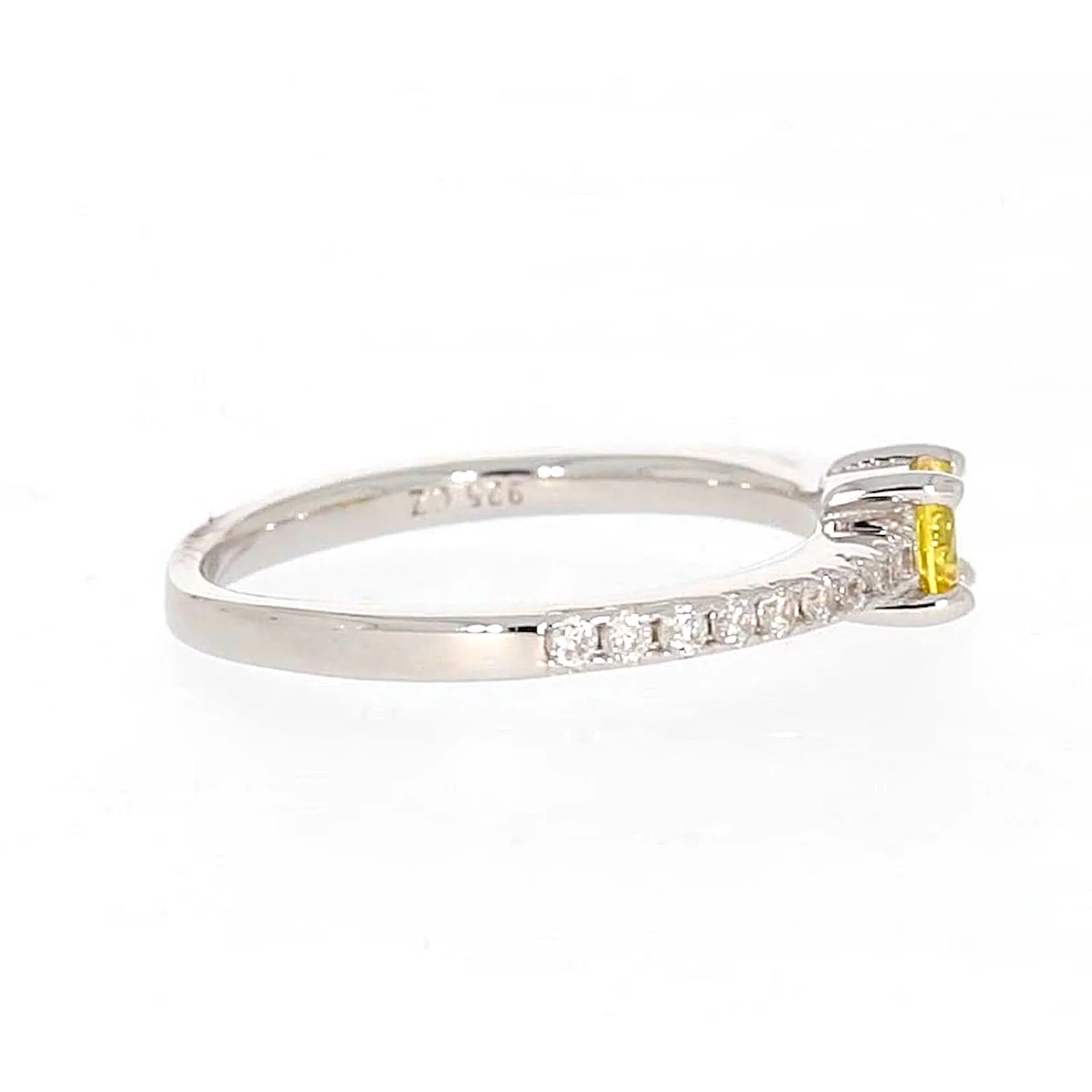 Sterling Silver Cubic Zirconia Stacker Ring - Image 57