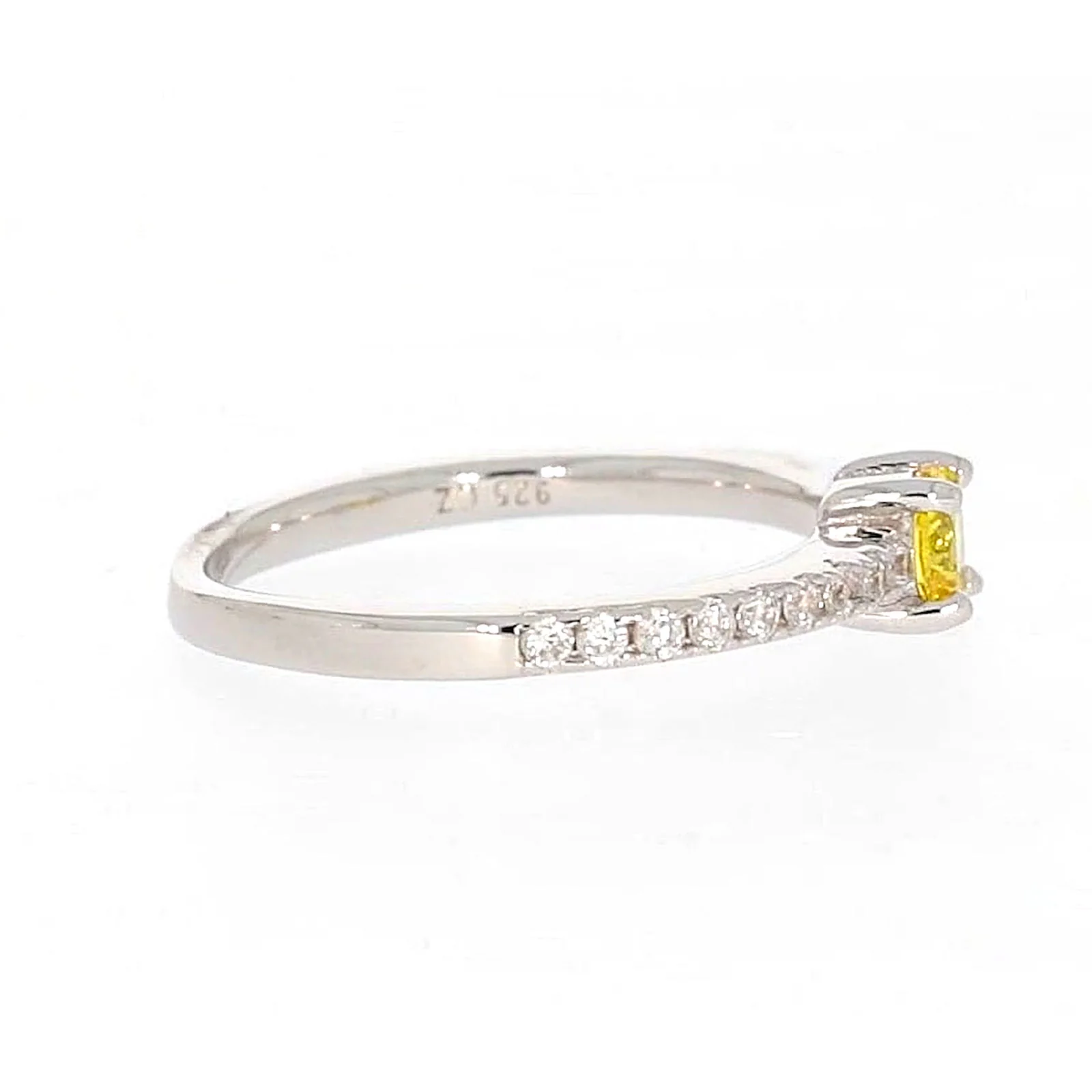 Sterling Silver Cubic Zirconia Stacker Ring - Image 58
