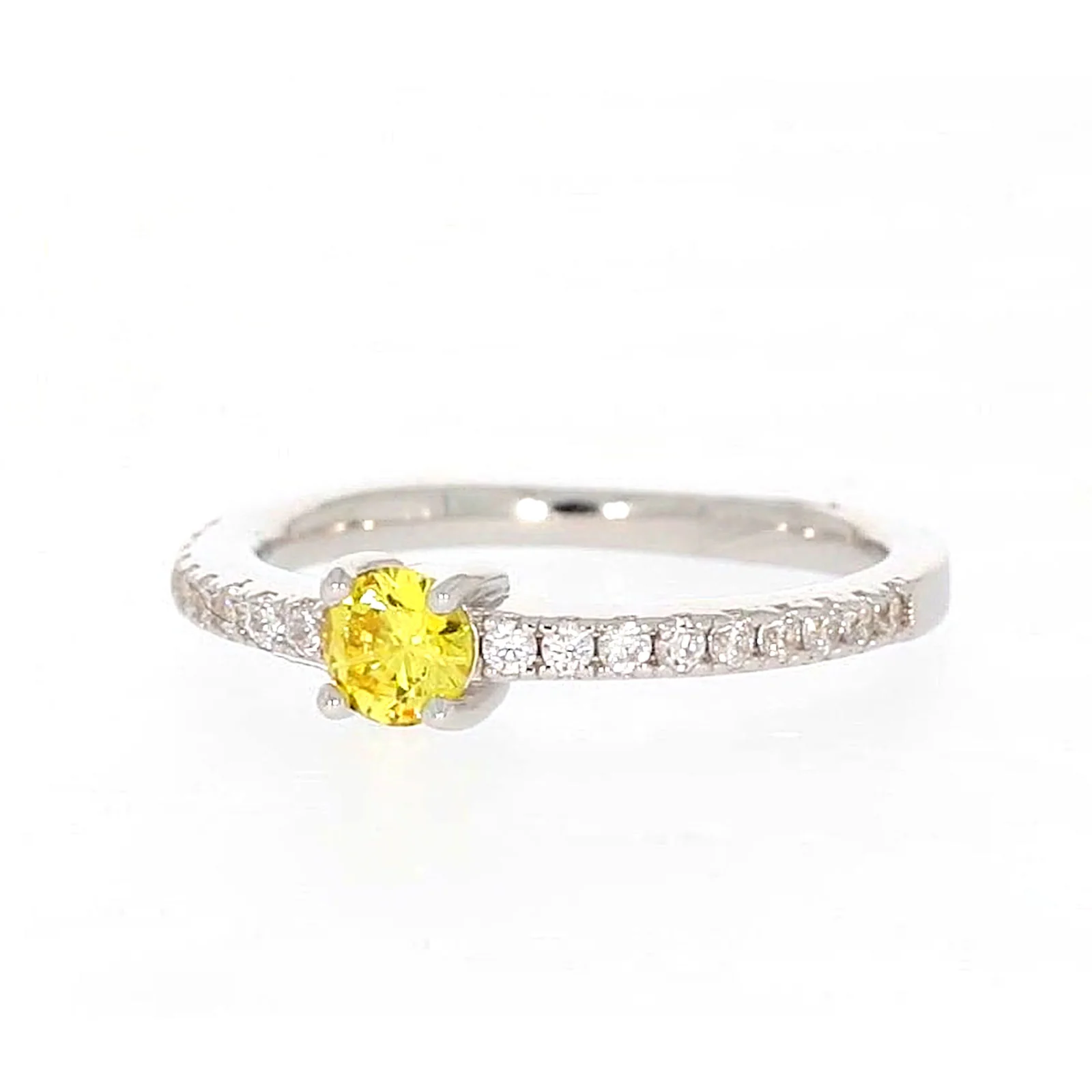 Sterling Silver Cubic Zirconia Stacker Ring - Image 6