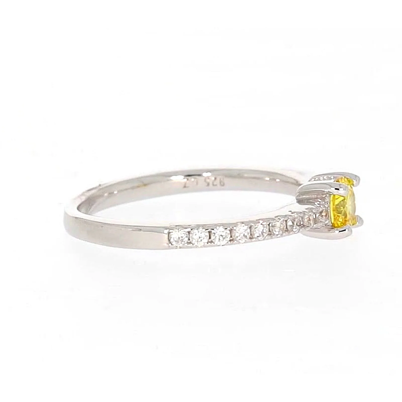 Sterling Silver Cubic Zirconia Stacker Ring - Image 60