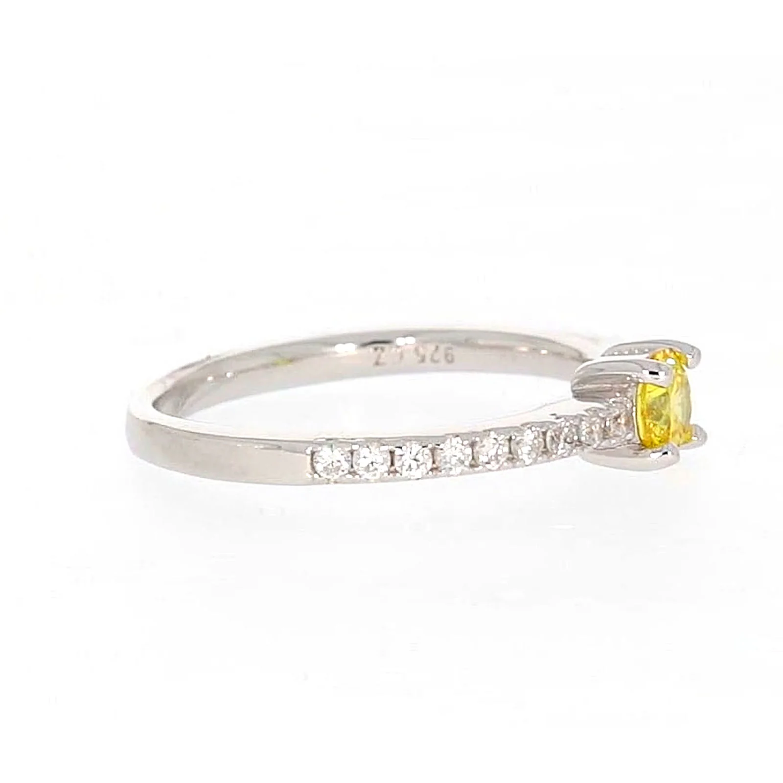 Sterling Silver Cubic Zirconia Stacker Ring - Image 61