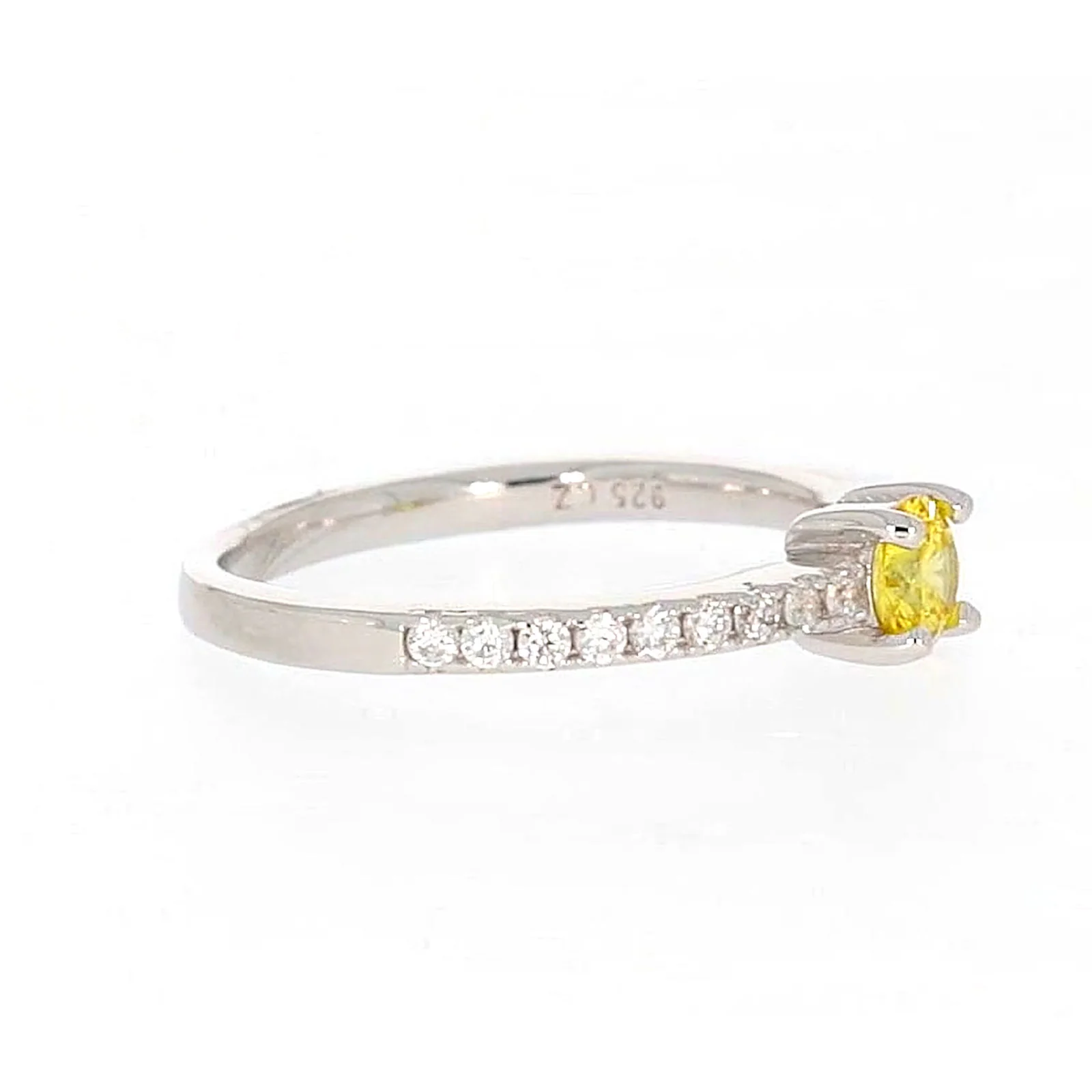 Sterling Silver Cubic Zirconia Stacker Ring - Image 62