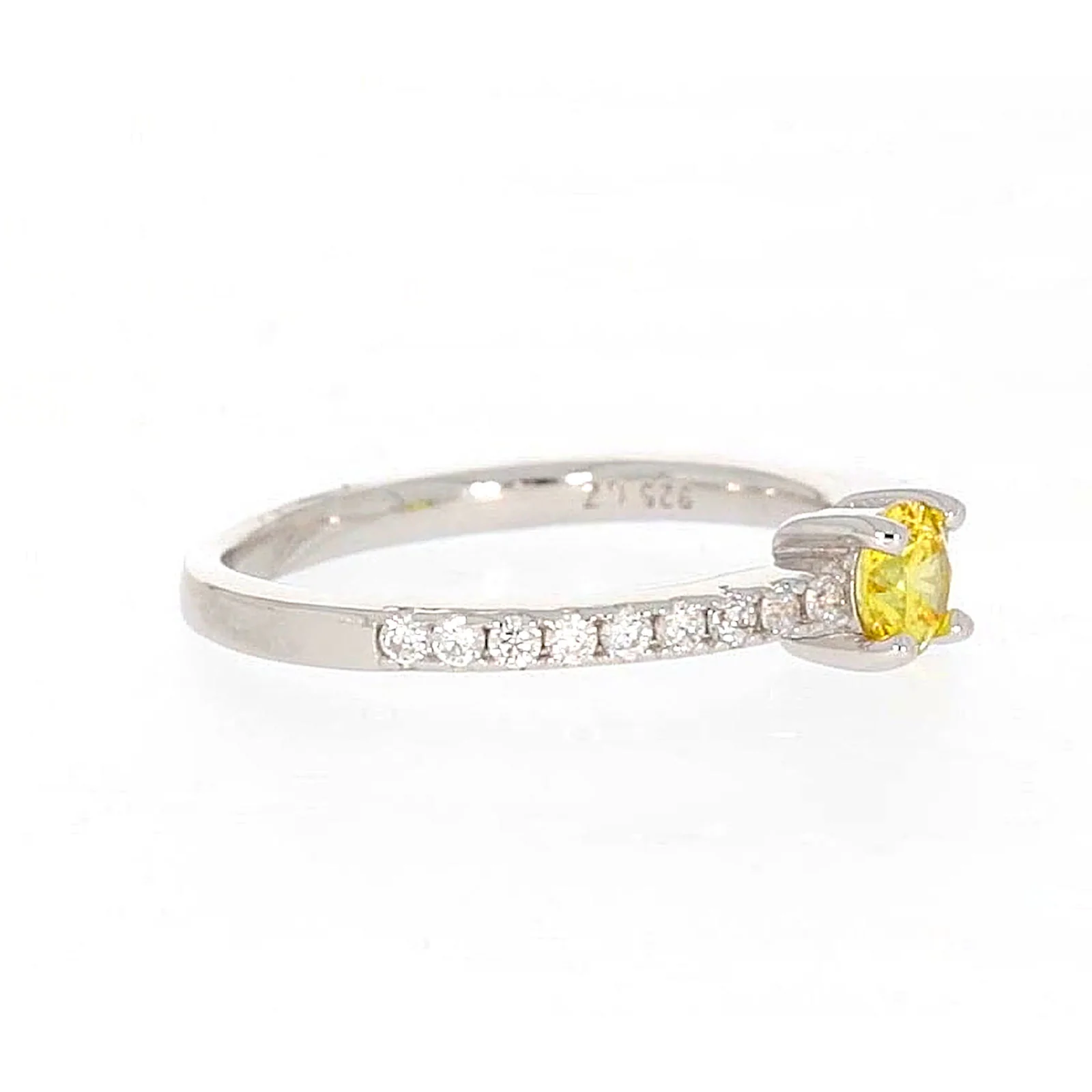 Sterling Silver Cubic Zirconia Stacker Ring - Image 63