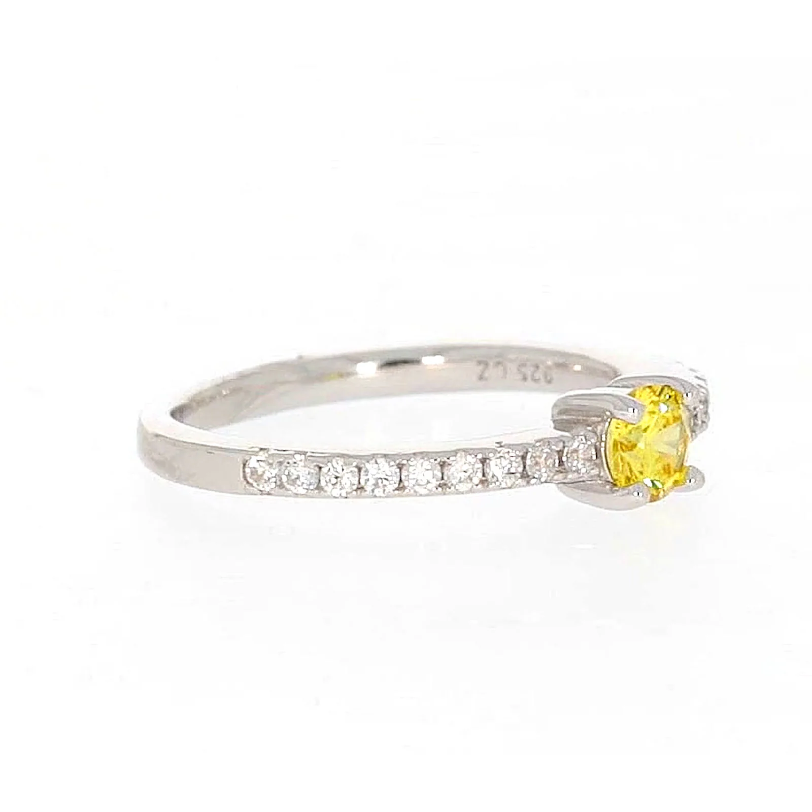 Sterling Silver Cubic Zirconia Stacker Ring - Image 65