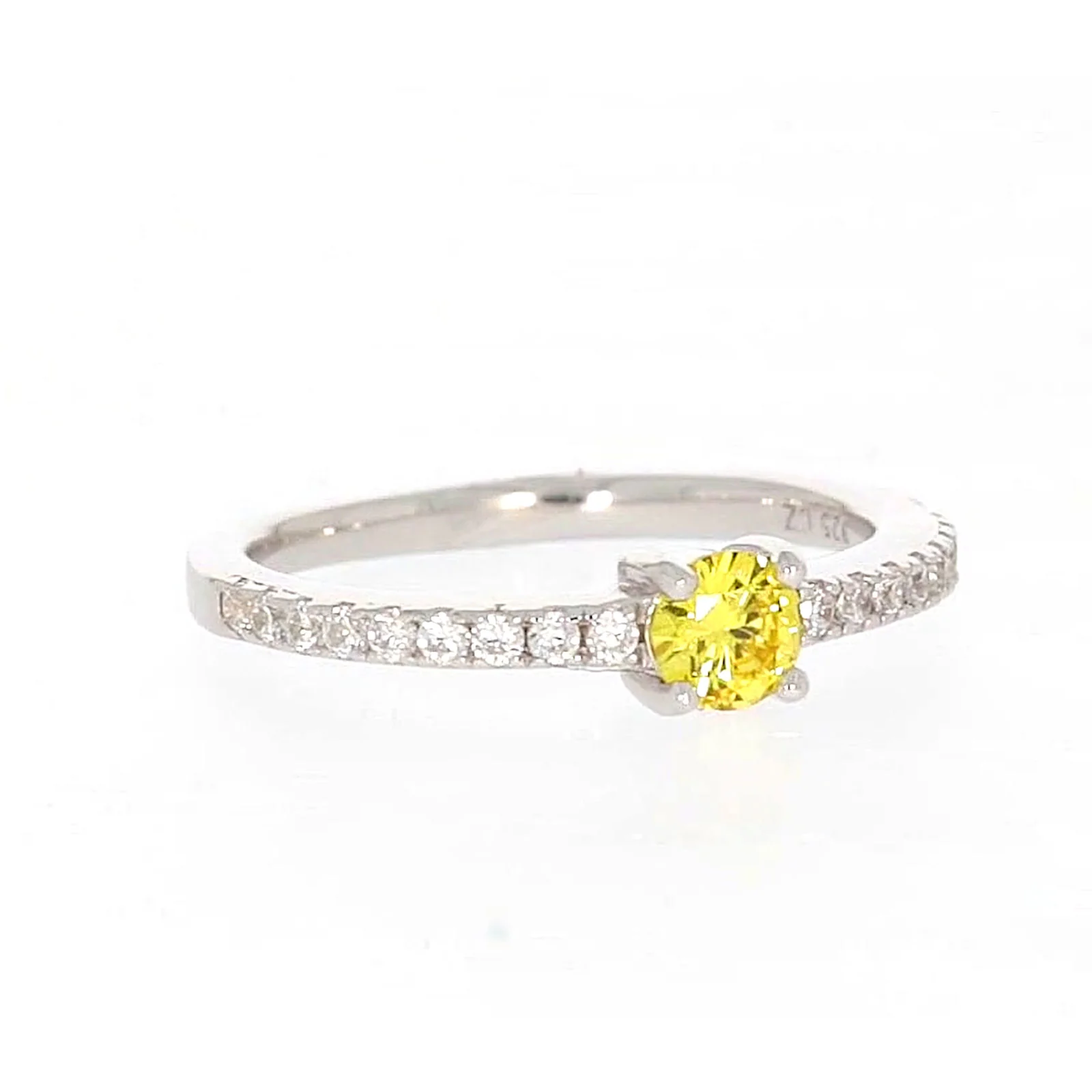 Sterling Silver Cubic Zirconia Stacker Ring - Image 71
