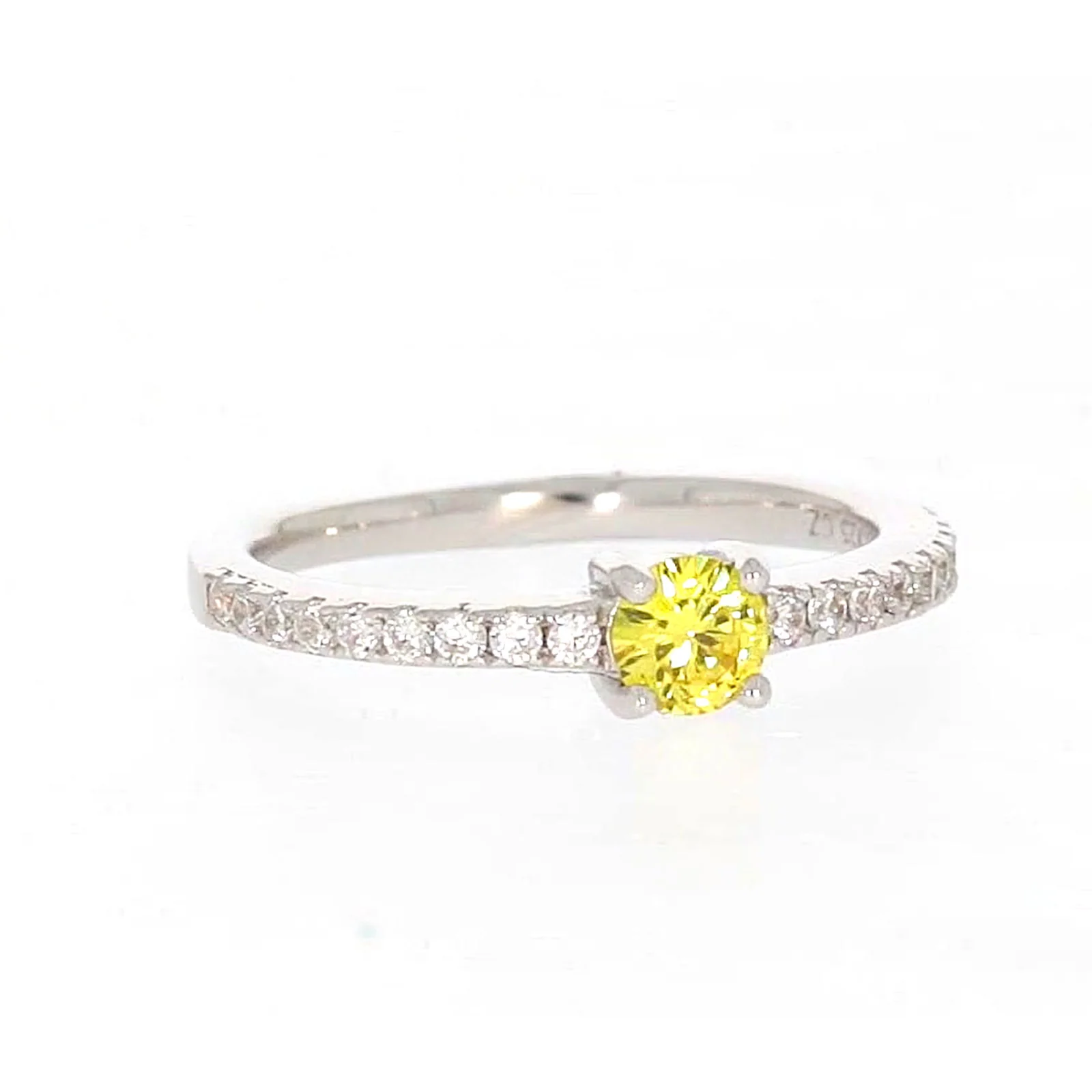 Sterling Silver Cubic Zirconia Stacker Ring - Image 72