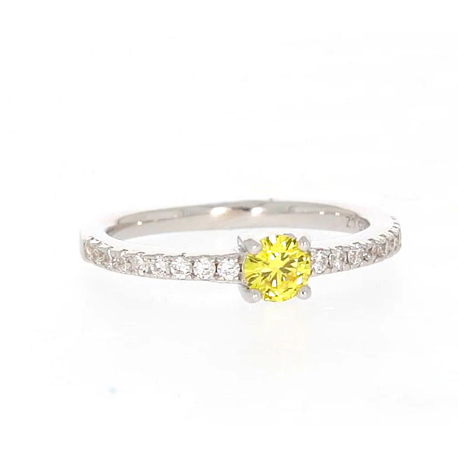 Sterling Silver Cubic Zirconia Stacker Ring - Image 73