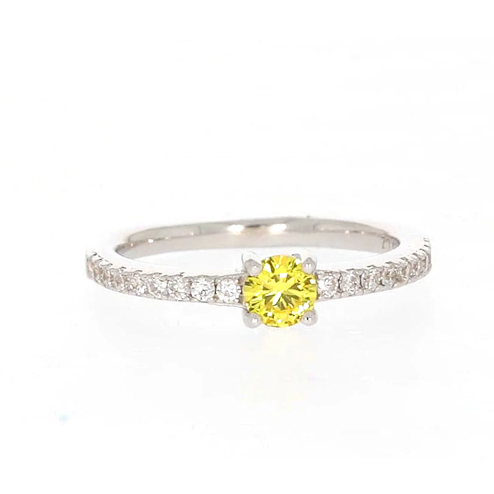 Sterling Silver Cubic Zirconia Stacker Ring - Image 74