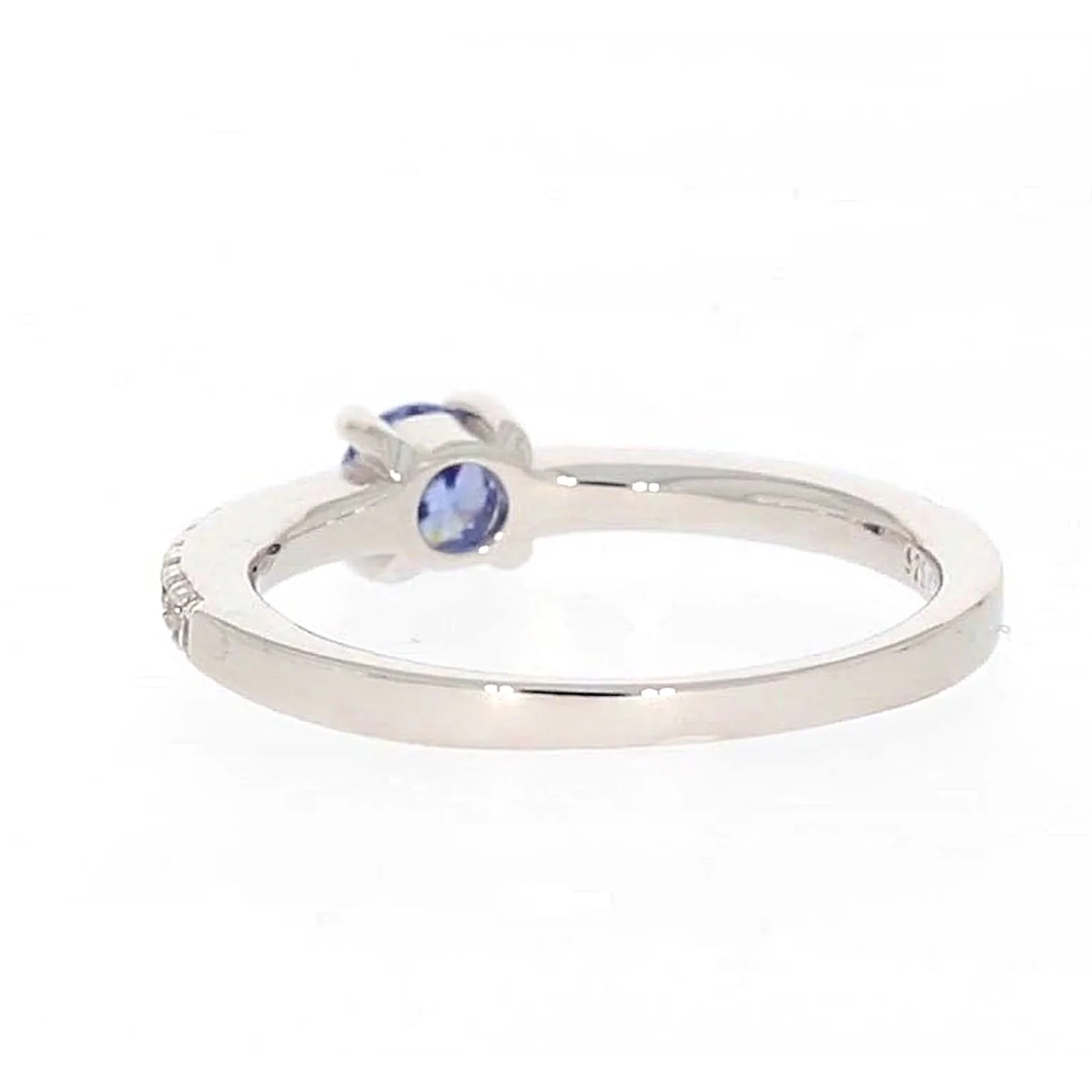 Sterling Silver with Blue Cubic Zirconia Stacker Ring - Image 34