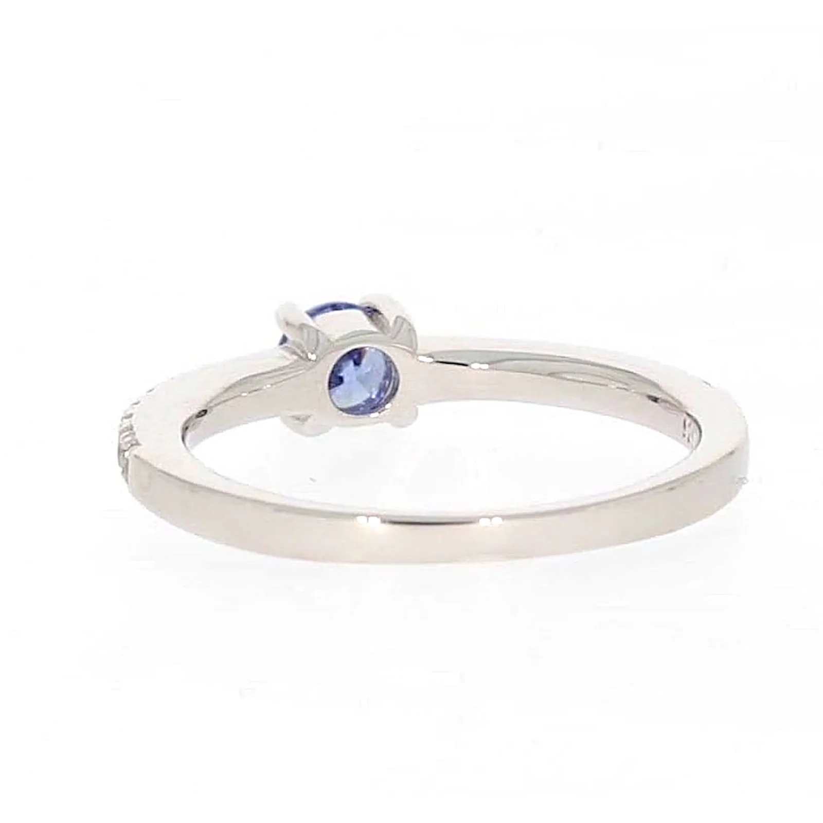 Sterling Silver with Blue Cubic Zirconia Stacker Ring - Image 35