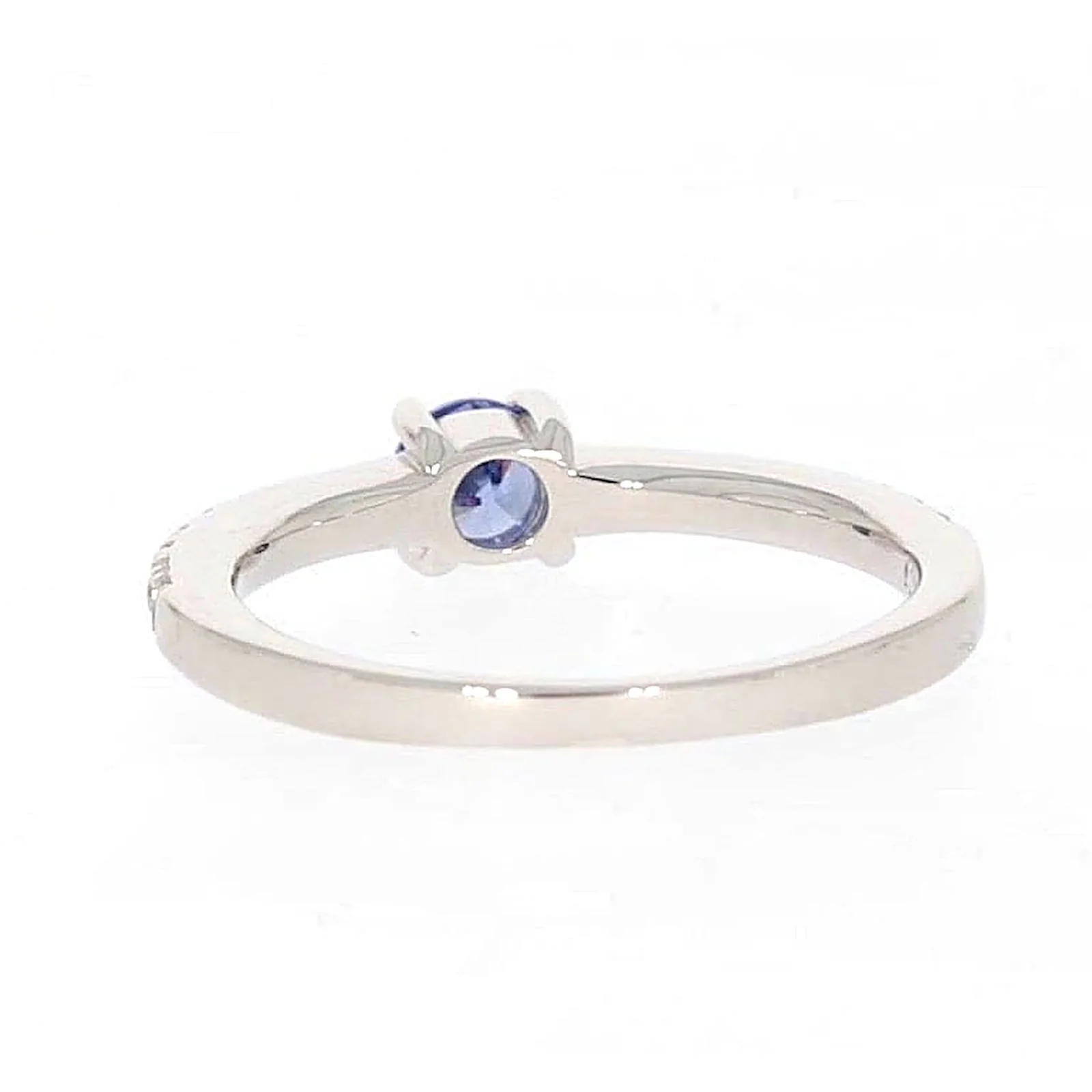 Sterling Silver with Blue Cubic Zirconia Stacker Ring - Image 36