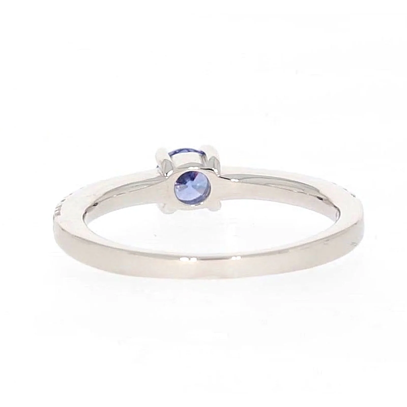 Sterling Silver with Blue Cubic Zirconia Stacker Ring - Image 37