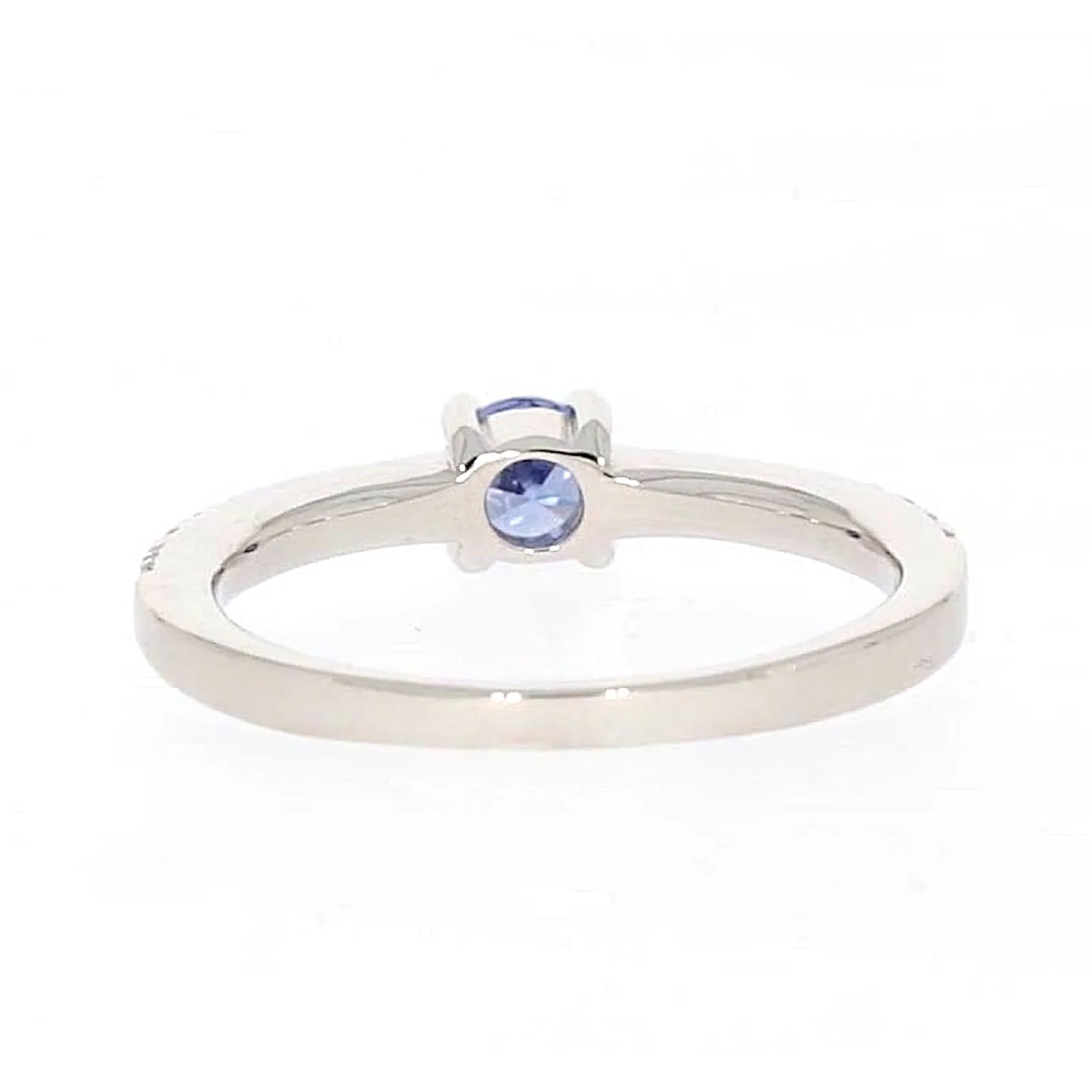 Sterling Silver with Blue Cubic Zirconia Stacker Ring - Image 38