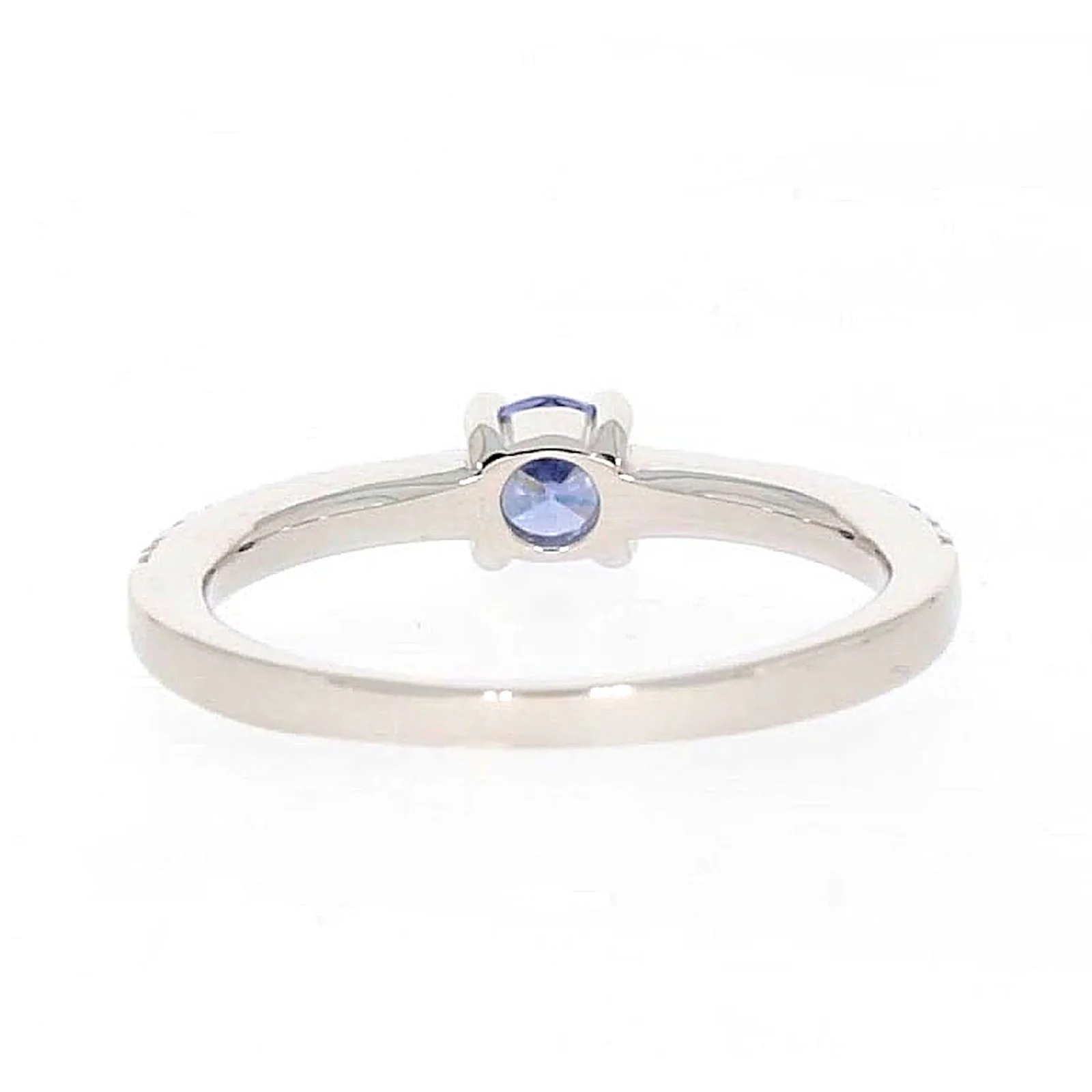 Sterling Silver with Blue Cubic Zirconia Stacker Ring - Image 39