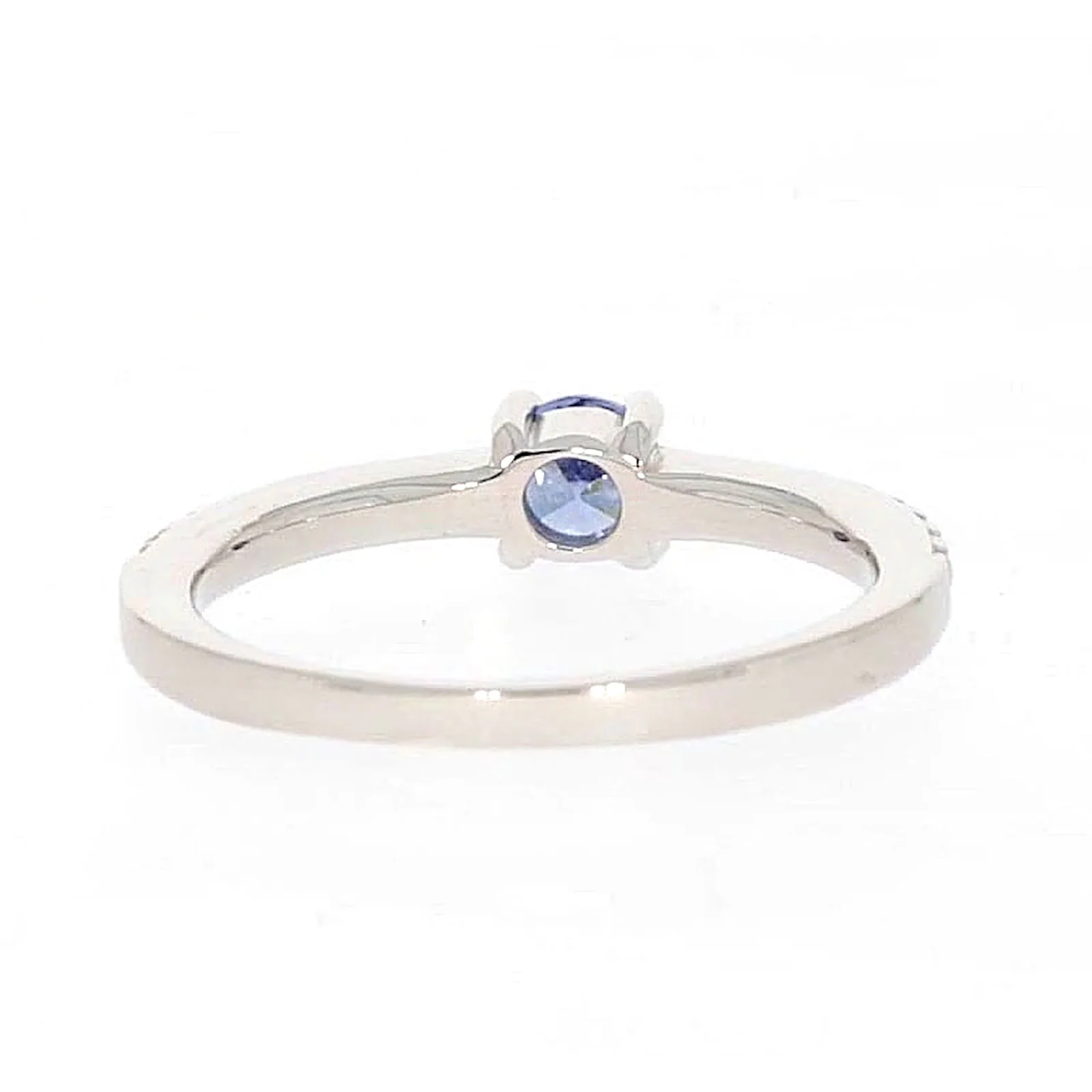 Sterling Silver with Blue Cubic Zirconia Stacker Ring - Image 40