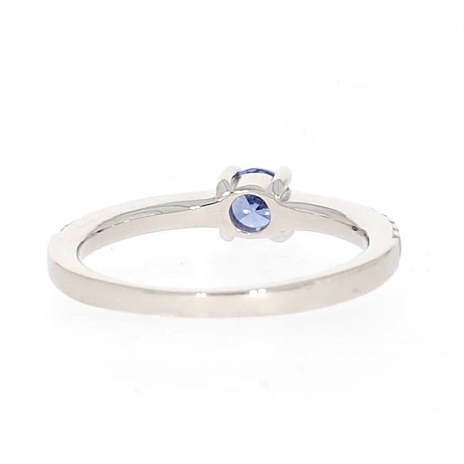 Sterling Silver with Blue Cubic Zirconia Stacker Ring - Image 41
