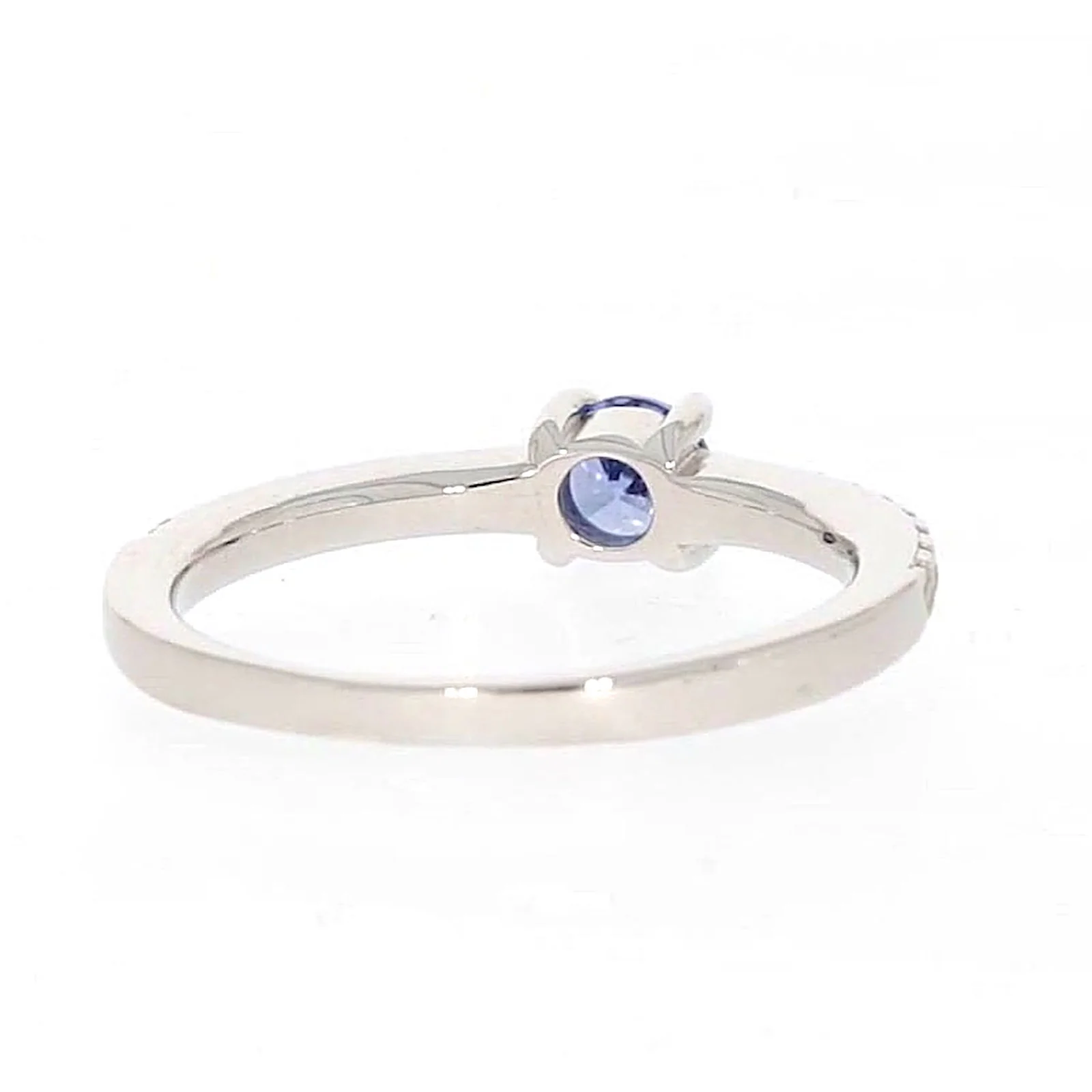 Sterling Silver with Blue Cubic Zirconia Stacker Ring - Image 42