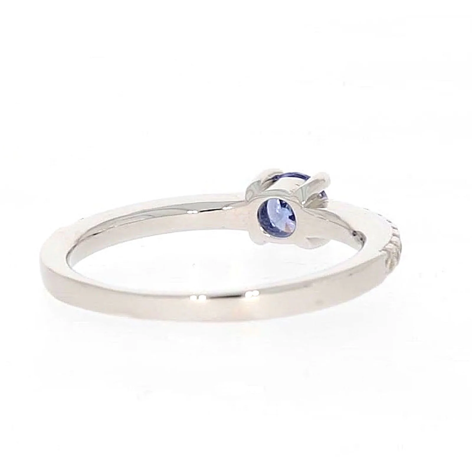 Sterling Silver with Blue Cubic Zirconia Stacker Ring - Image 44