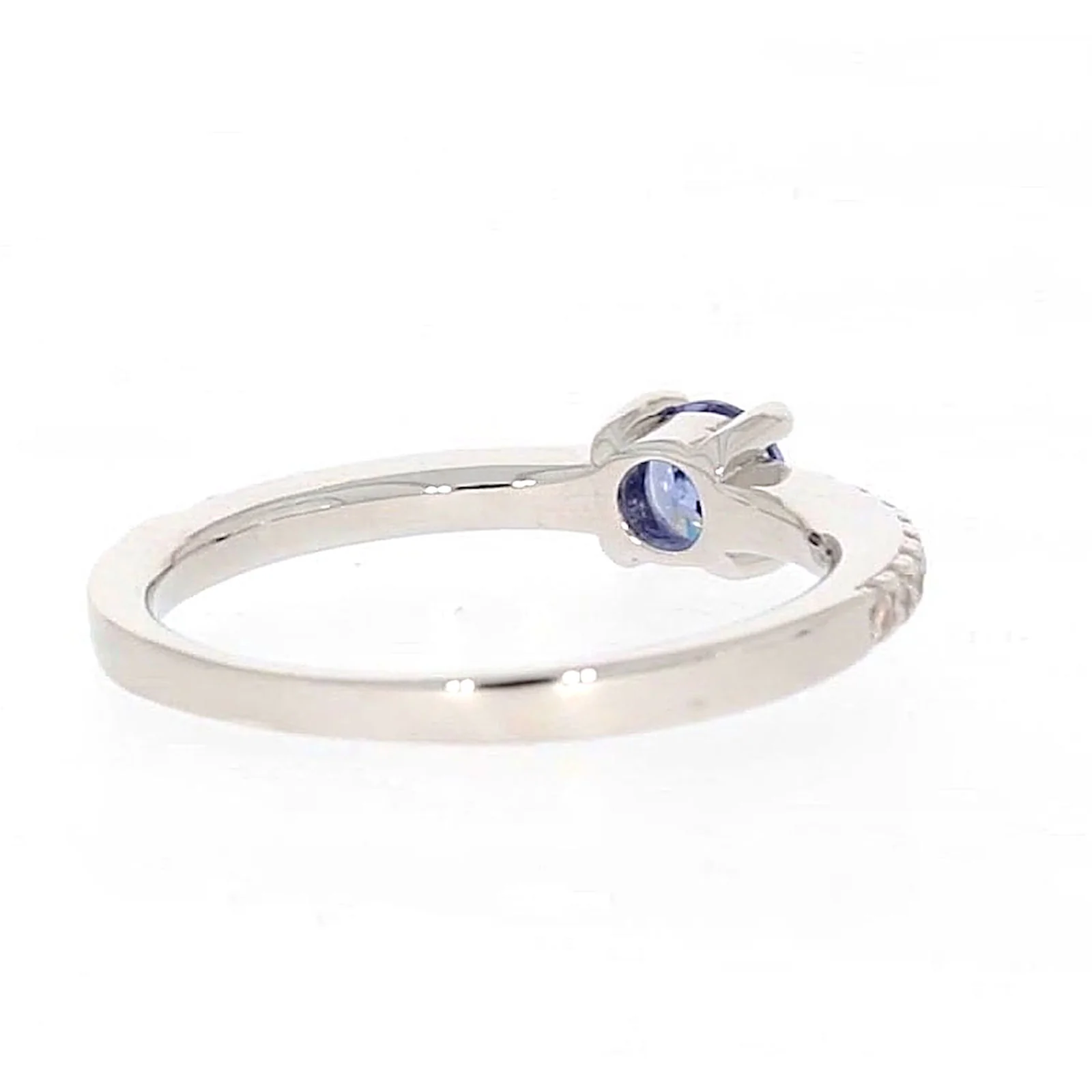 Sterling Silver with Blue Cubic Zirconia Stacker Ring - Image 45