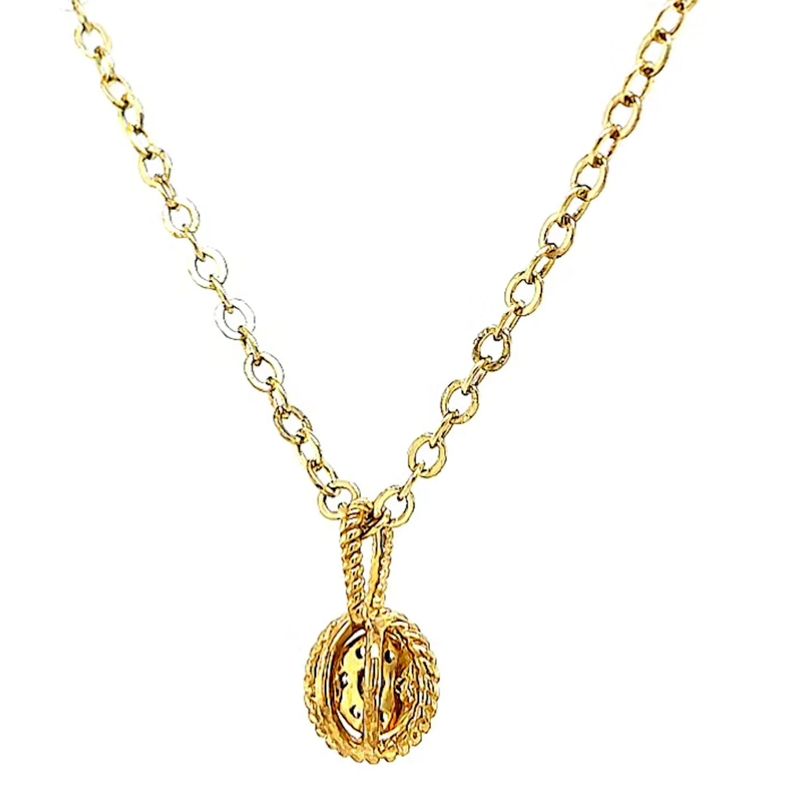 9ct Yellow Gold Round Brilliant Cut with 0.10 CARAT tw of Diamond Pendant - Image 46