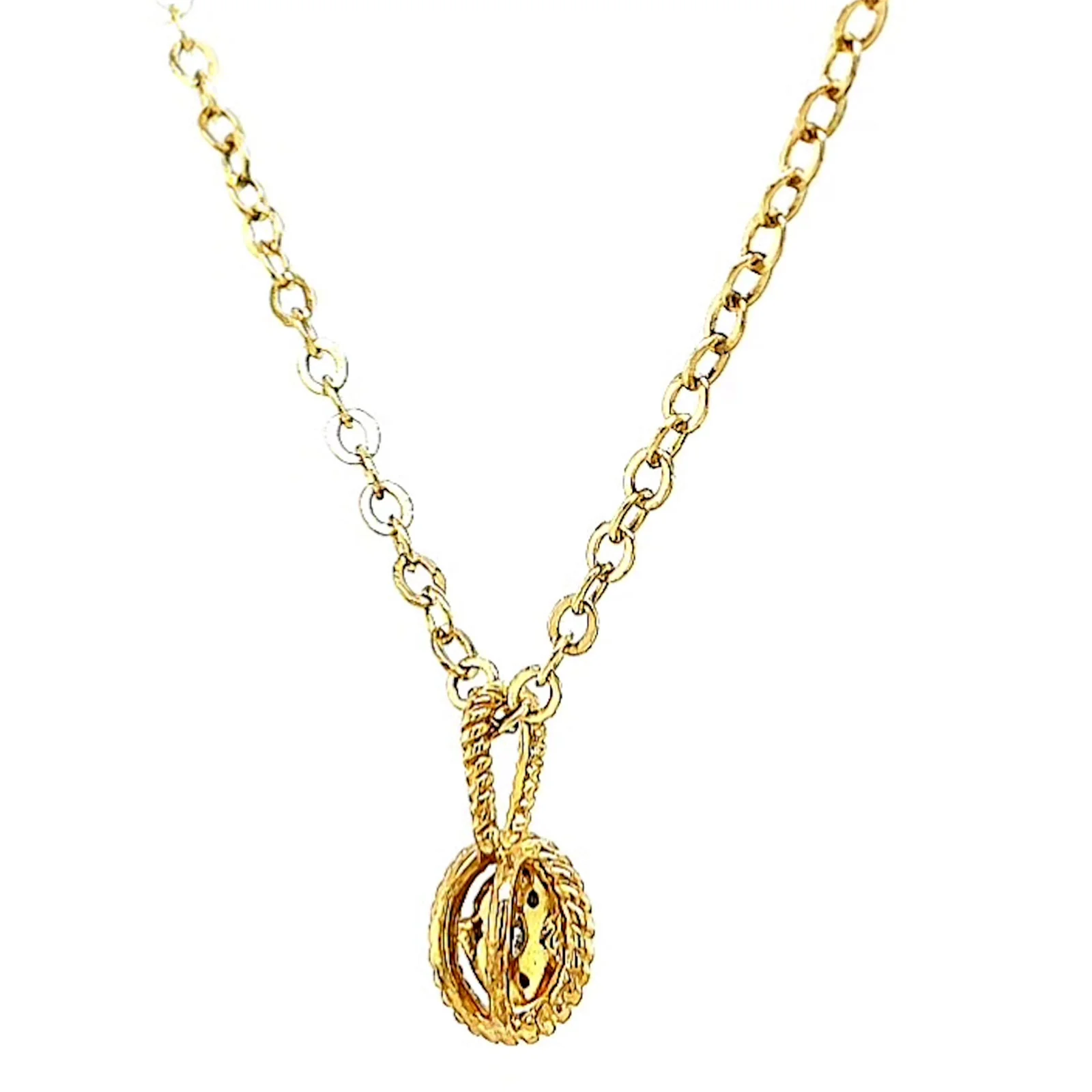 9ct Yellow Gold Round Brilliant Cut with 0.10 CARAT tw of Diamond Pendant - Image 48