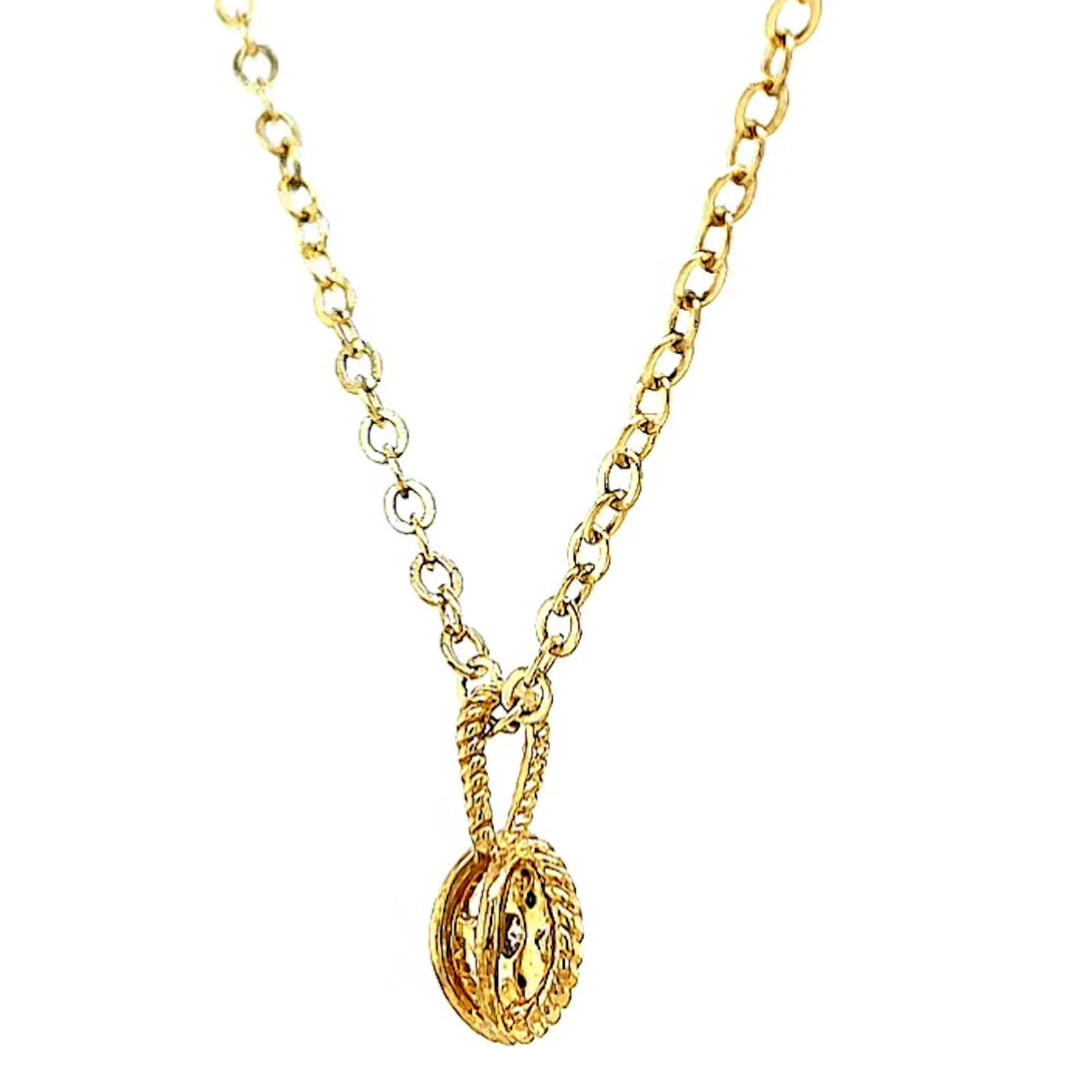 9ct Yellow Gold Round Brilliant Cut with 0.10 CARAT tw of Diamond Pendant - Image 50