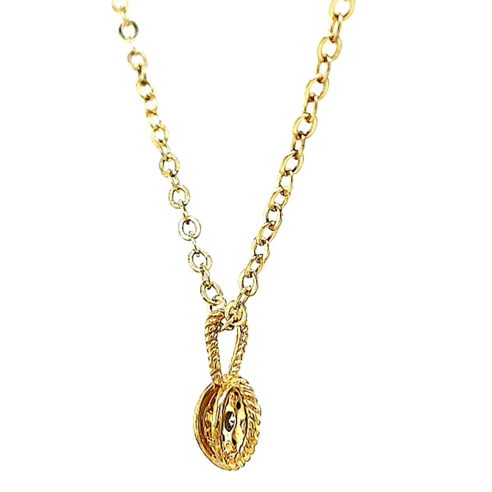 9ct Yellow Gold Round Brilliant Cut with 0.10 CARAT tw of Diamond Pendant - Image 51