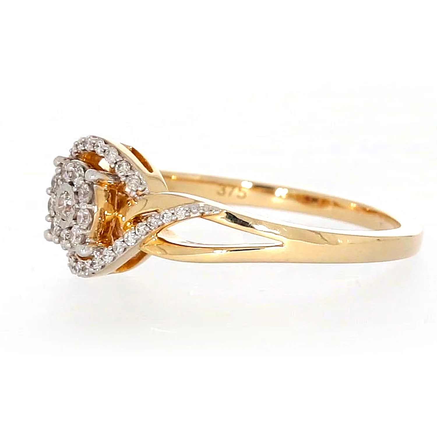 London 9ct Yellow Gold Round Brilliant Cut with 1/4 CARAT tw of Diamonds Ring - Image 14