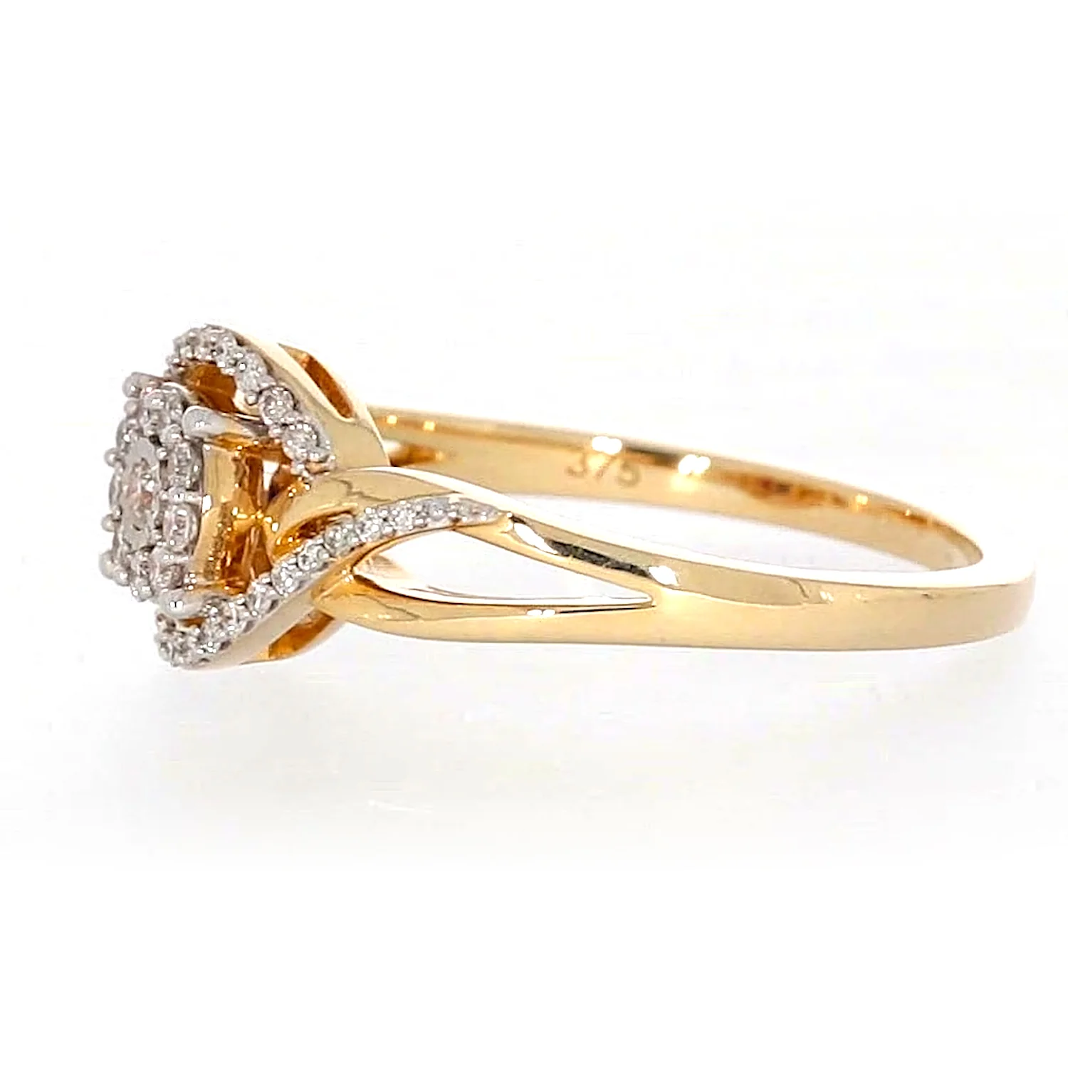London 9ct Yellow Gold Round Brilliant Cut with 1/4 CARAT tw of Diamonds Ring - Image 15