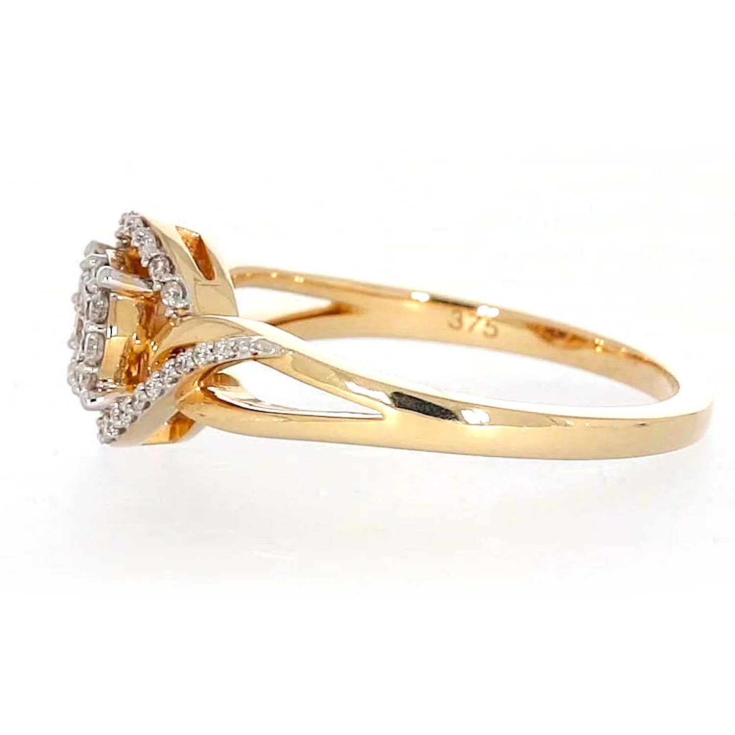 London 9ct Yellow Gold Round Brilliant Cut with 1/4 CARAT tw of Diamonds Ring - Image 18