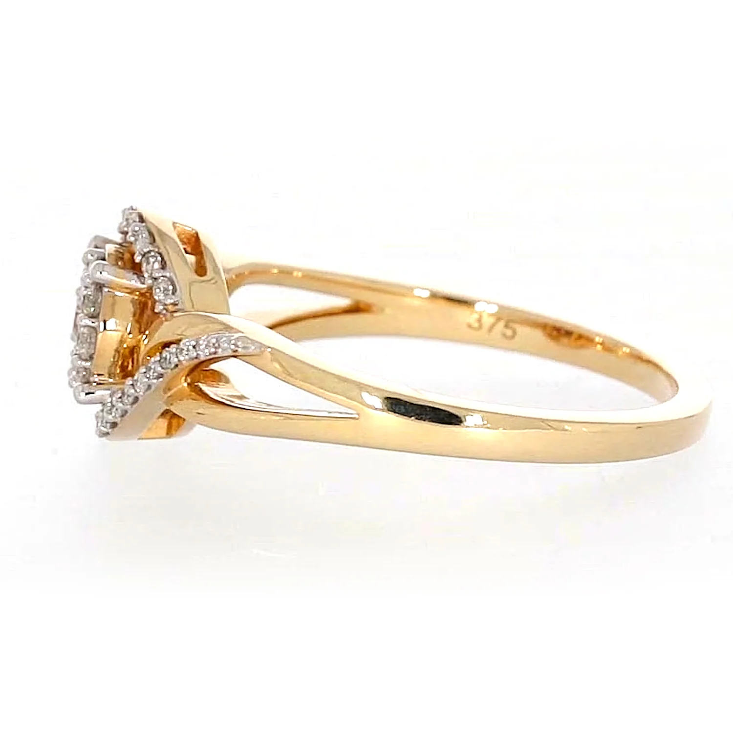 London 9ct Yellow Gold Round Brilliant Cut with 1/4 CARAT tw of Diamonds Ring - Image 19