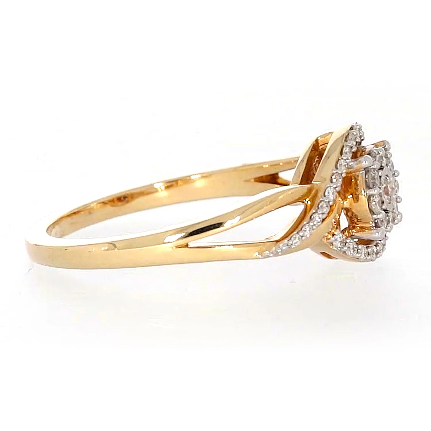 London 9ct Yellow Gold Round Brilliant Cut with 1/4 CARAT tw of Diamonds Ring - Image 60