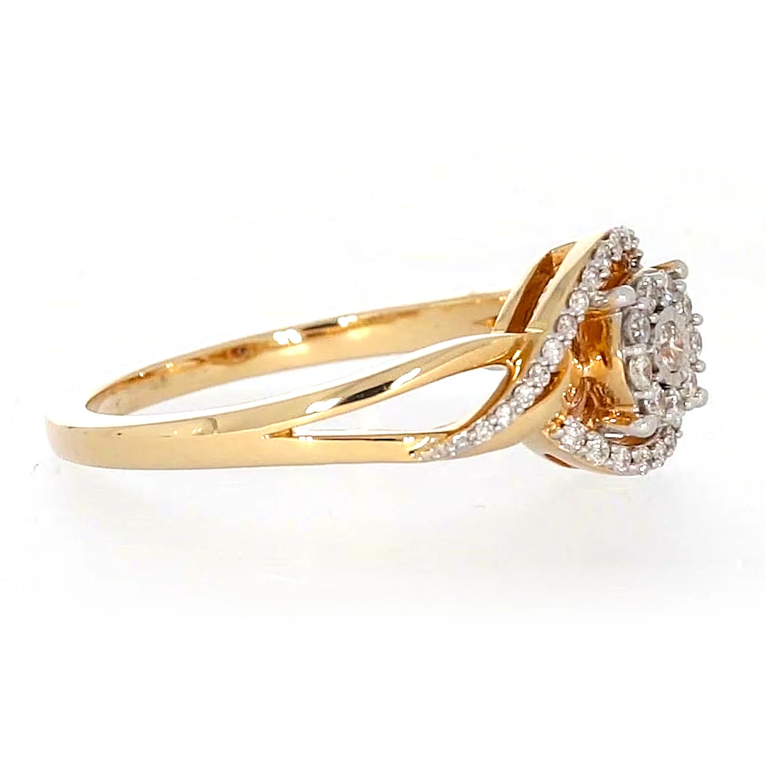 London 9ct Yellow Gold Round Brilliant Cut with 1/4 CARAT tw of Diamonds Ring - Image 62
