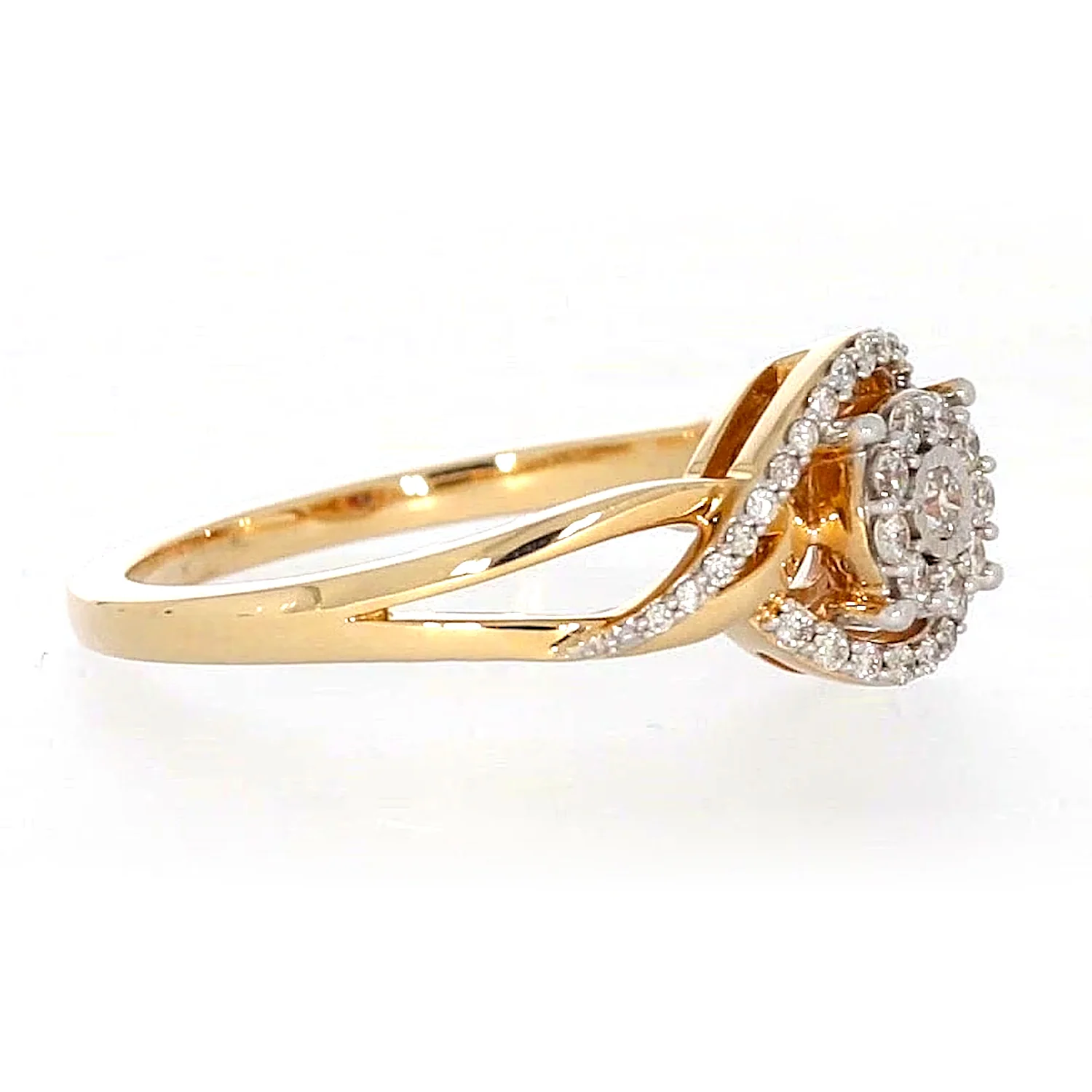 London 9ct Yellow Gold Round Brilliant Cut with 1/4 CARAT tw of Diamonds Ring - Image 63